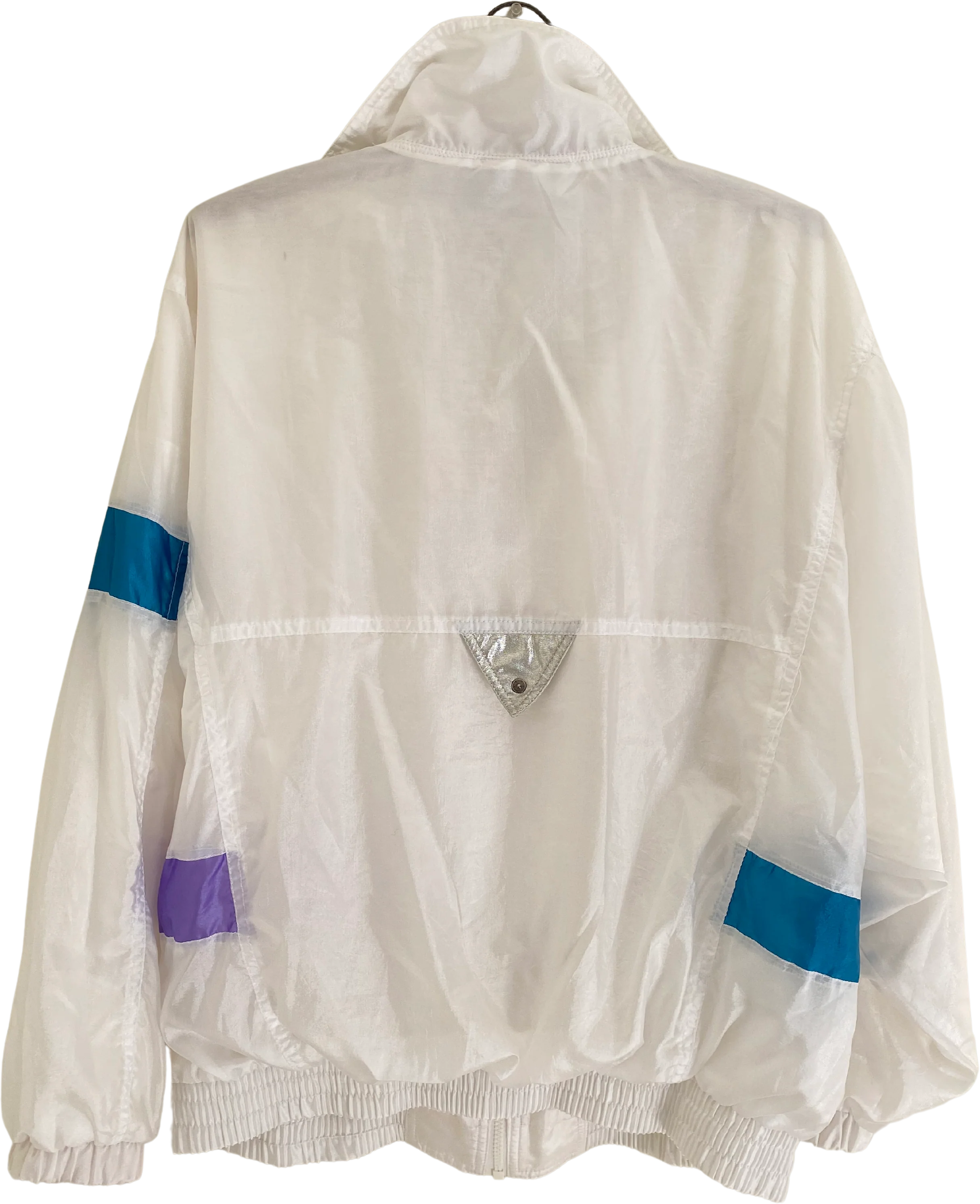 80s/90s White Mockneck Ixspa Windbreaker By Jamie Sadock - Image 2