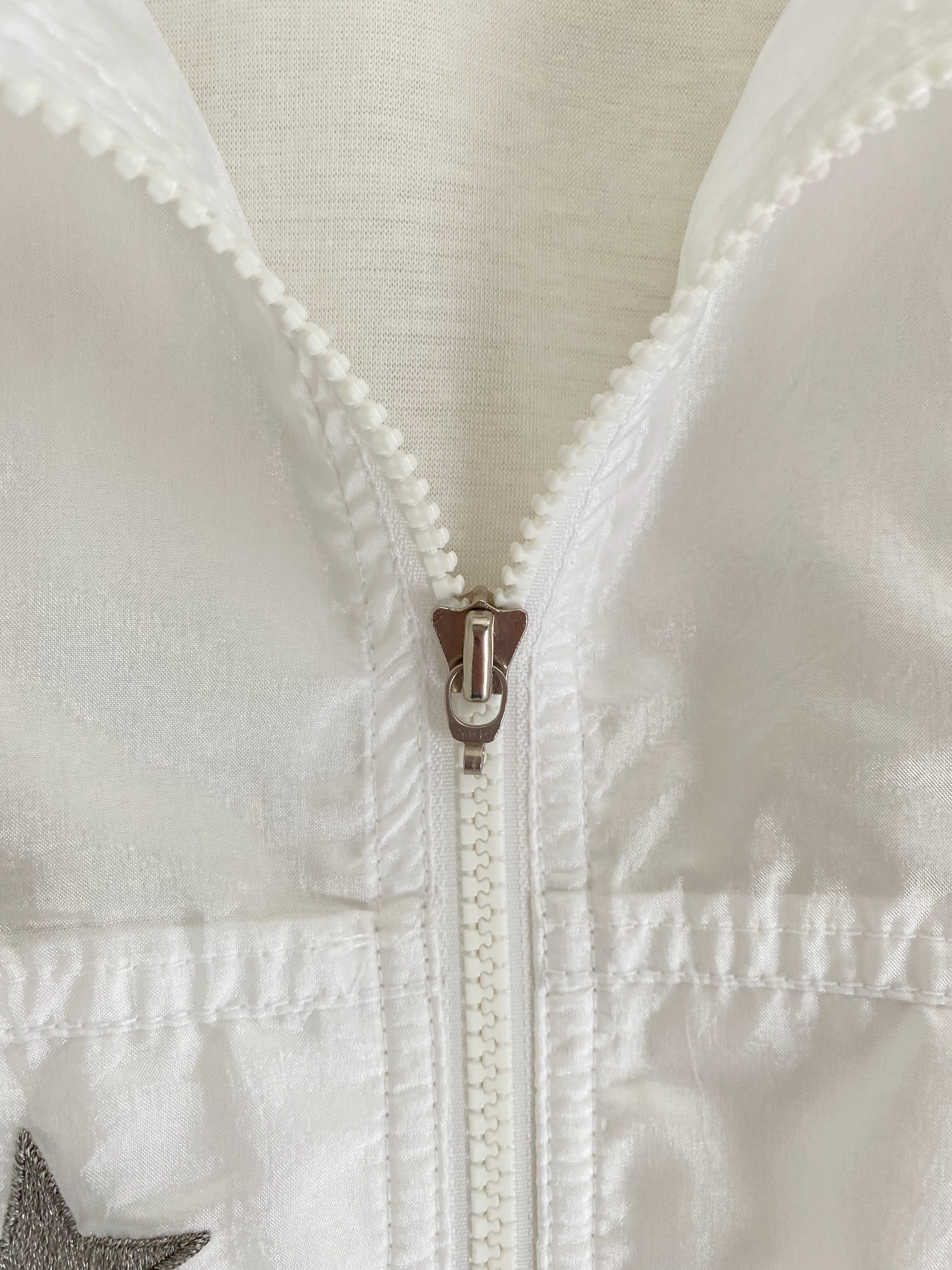 80s/90s White Mockneck Ixspa Windbreaker By Jamie Sadock - Image 7