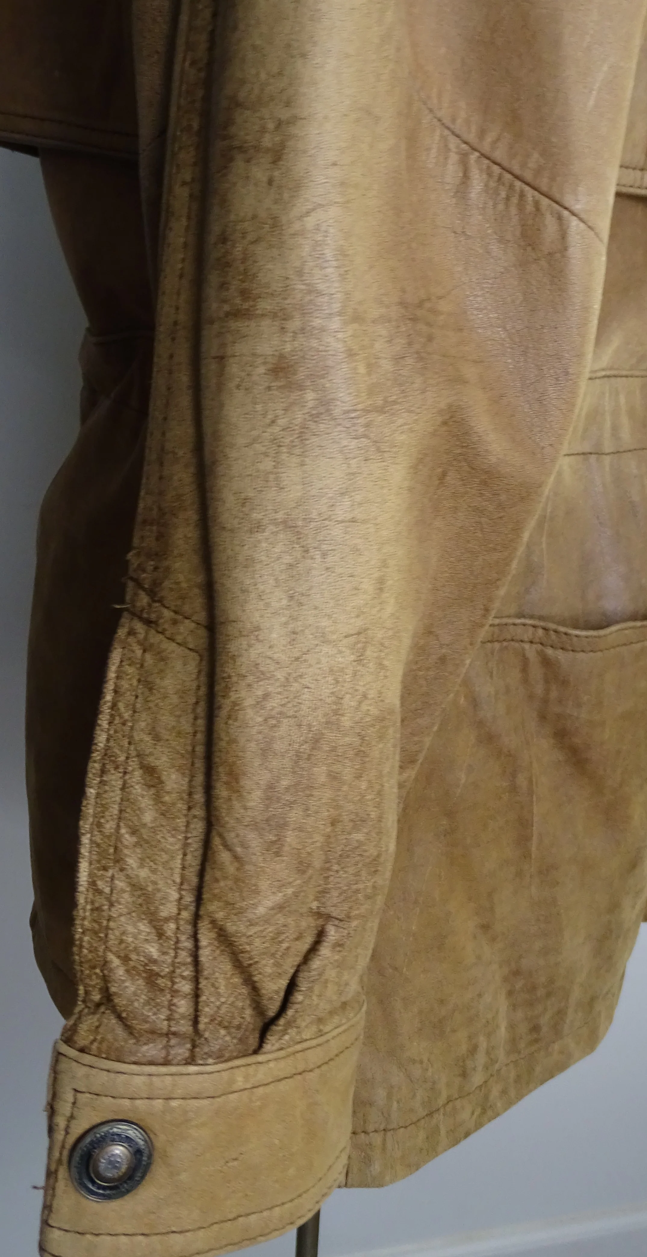 80s/90s Womens Warm Brown Leather Jacket Lined With Hood By Adventure Bound - Image 5