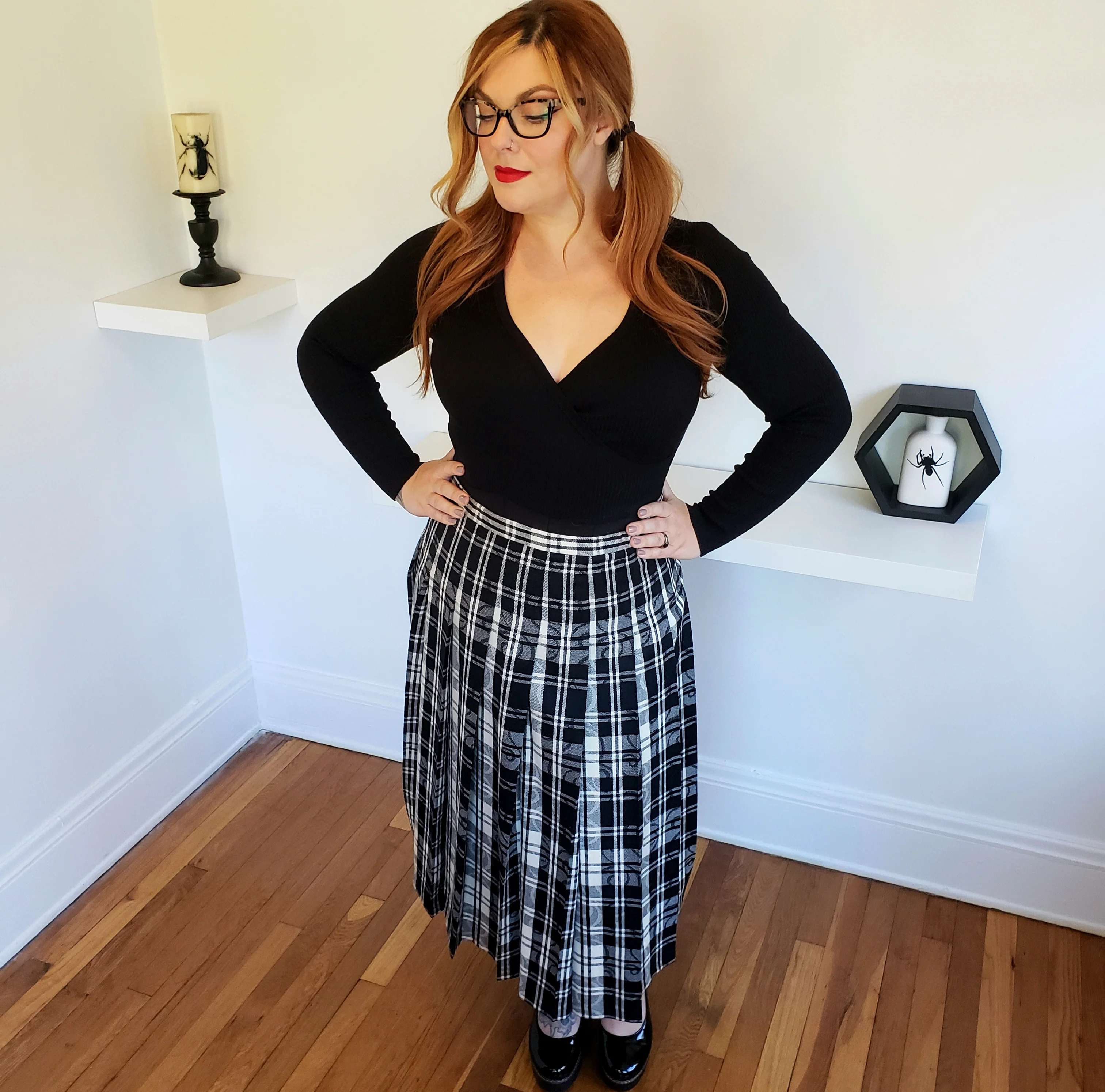 80s/90s Wool Plaid Pleated Skirt By Pendleton - Image 2