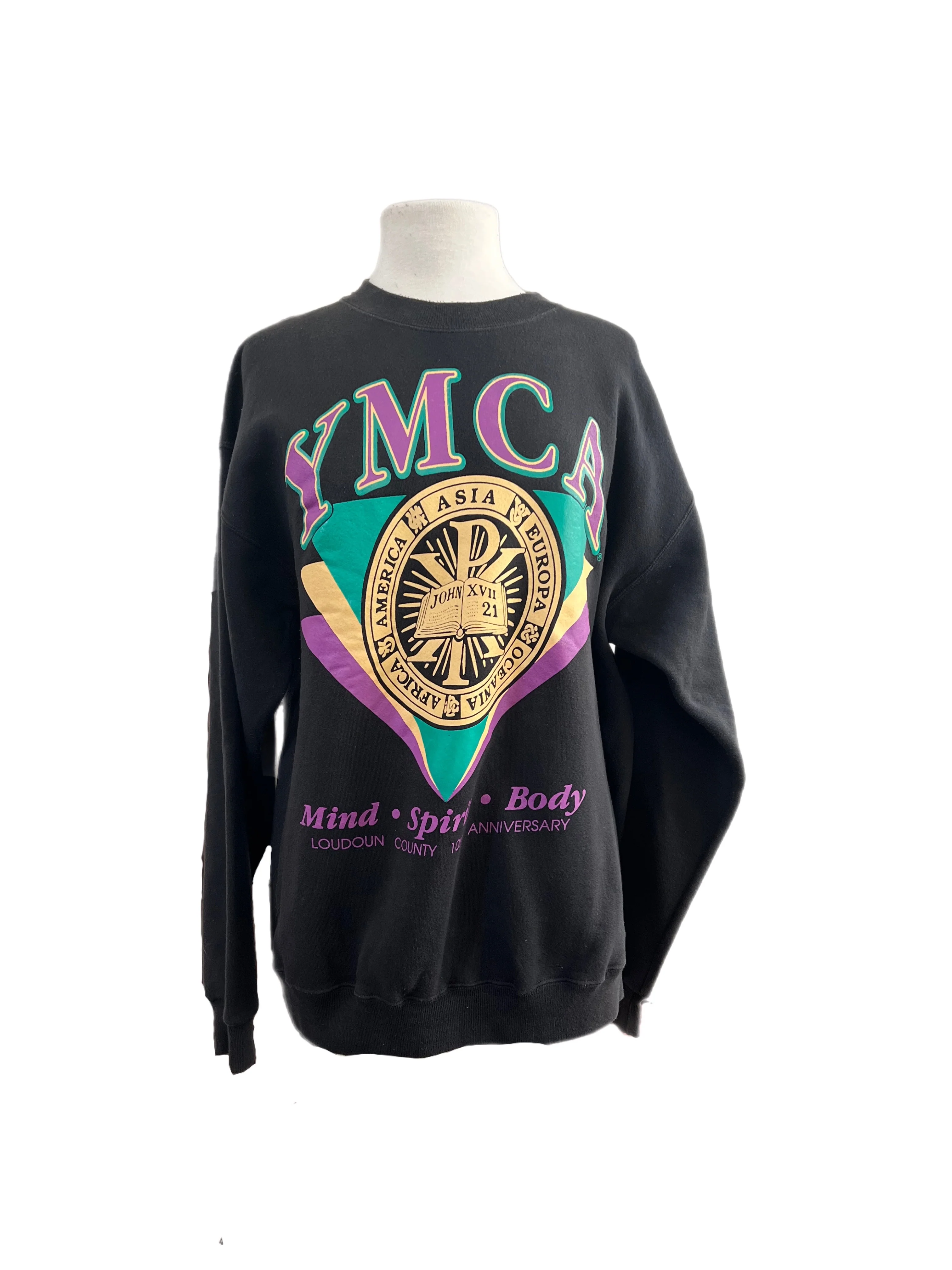 80s/90s “ymca” Graphic Print Crewneck Sweatshirt By Collegiate Pacific - Image 3