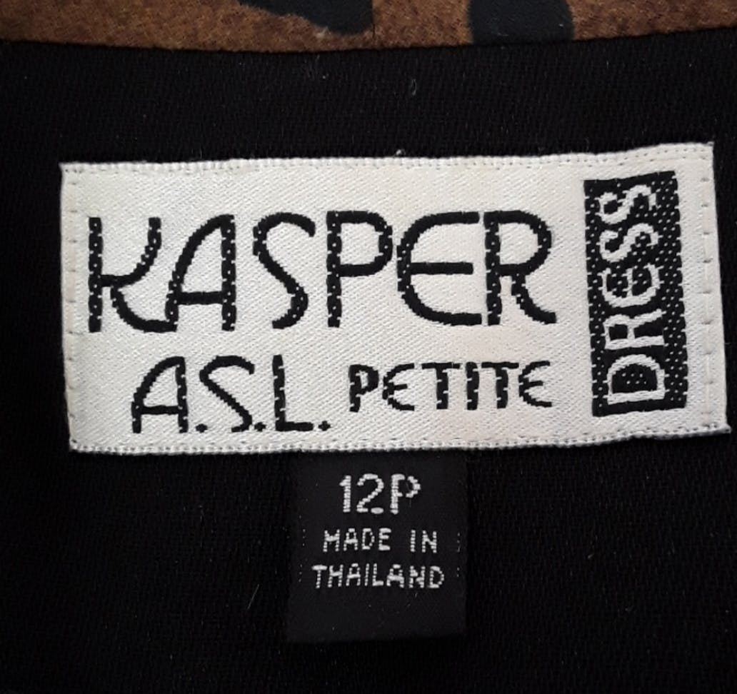 80's Animal Print Detail Midi Dress by Kasper - Image 6