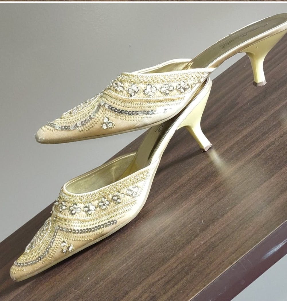 80's Golden Embellishment Shoes by Anne Michelle - Image 5