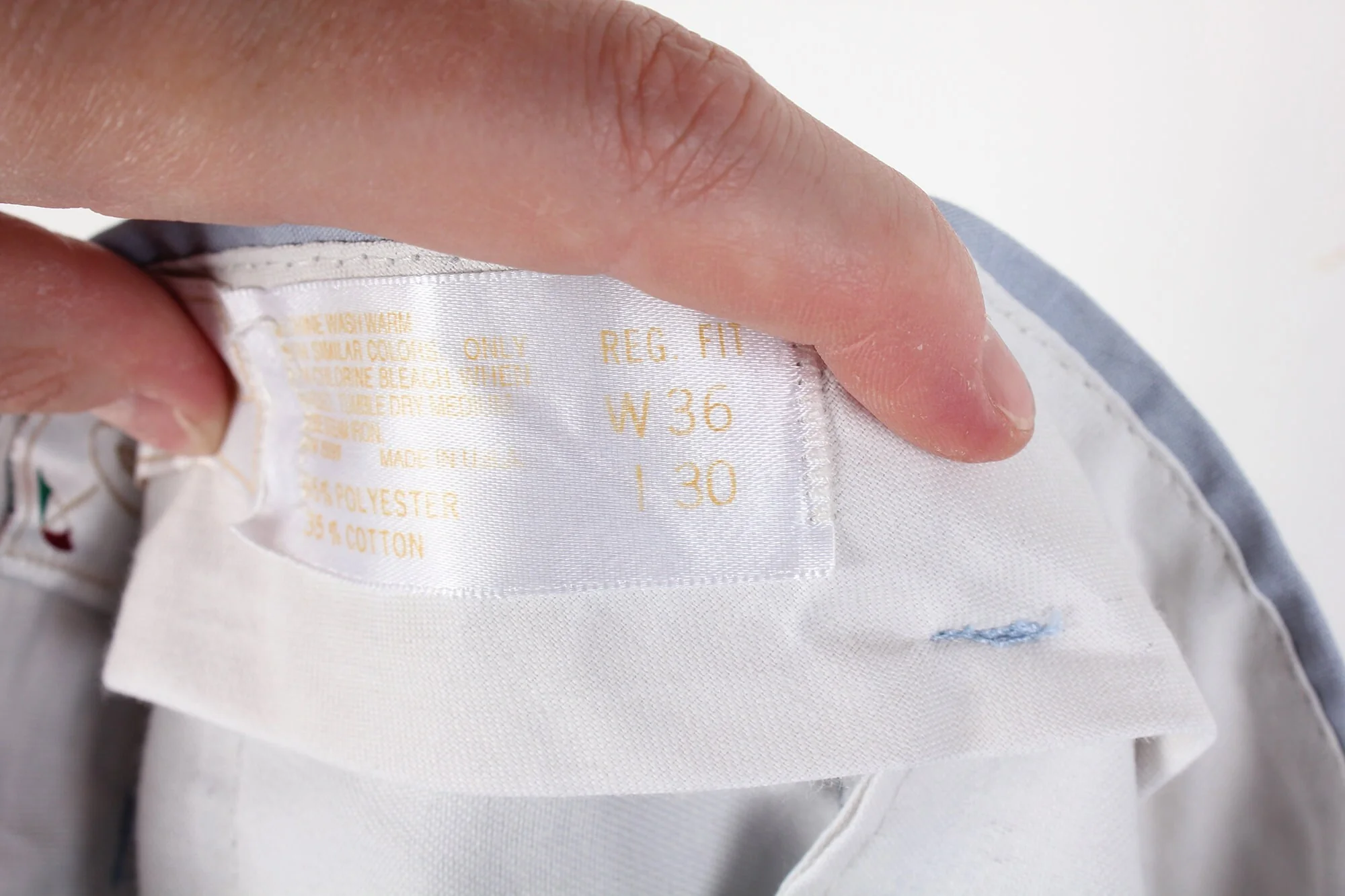 80s Arnold Palmer Brand Baby Blue Light Men's Summer Dress Pants Golf Slacks by Arnold Palmer - Image 3