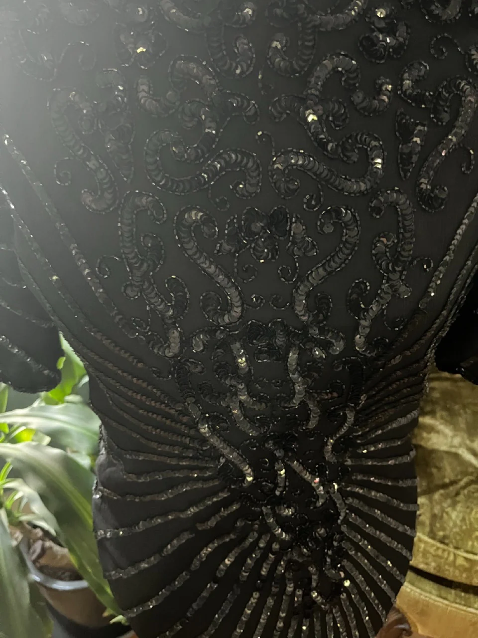 80s Art Deco Flapper Style Sequin Black Mini Dress by Styleworks - Image 6