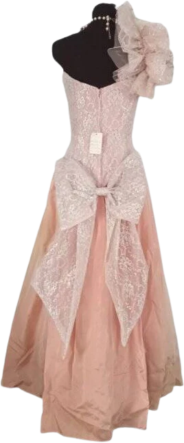 80s Asymmetrical Prom Dress 50s Style Sweetheart Cut By Loralie Original - Image 2