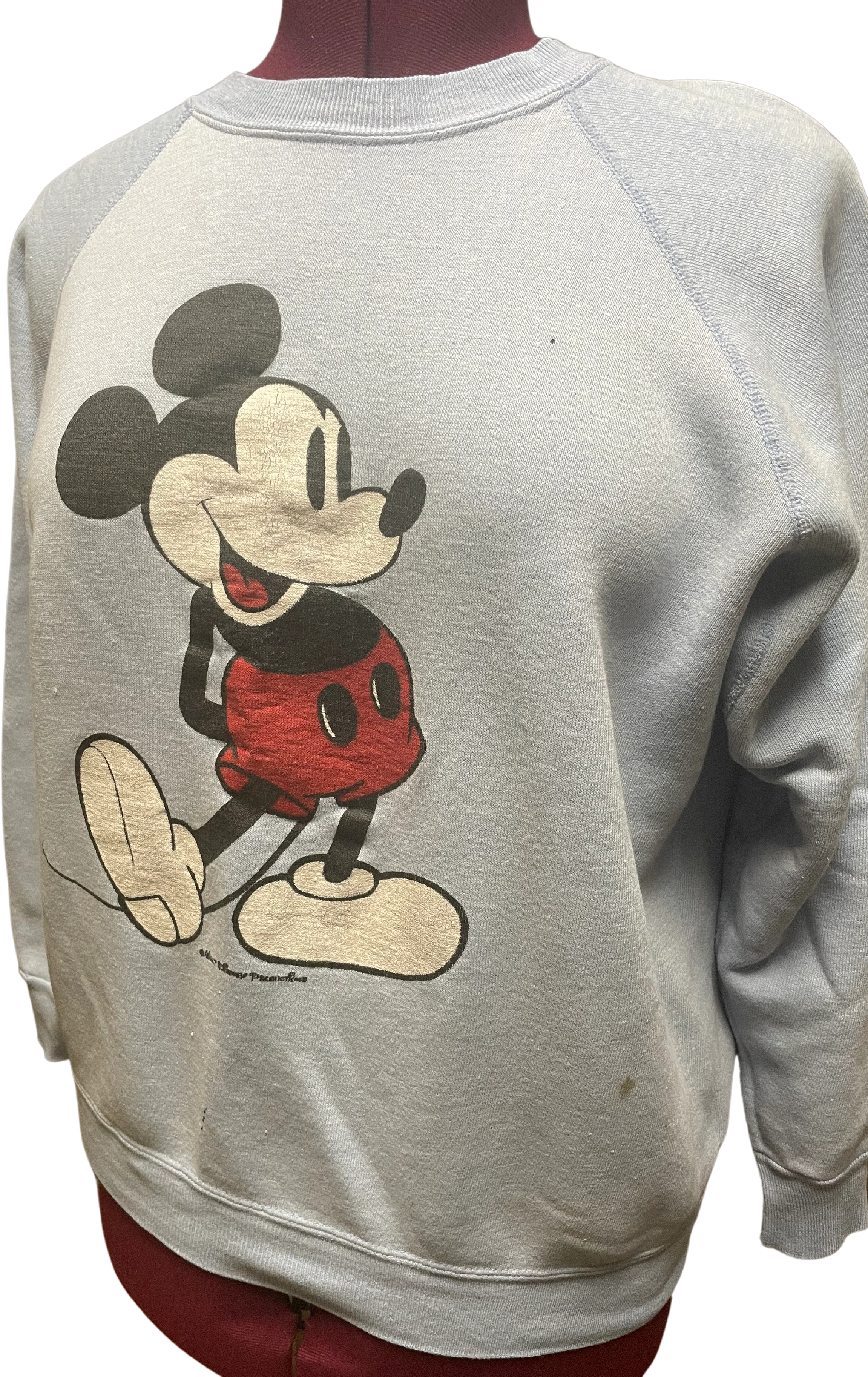80s Baby Blue Mickey Mouse Sweatshirt By Disney