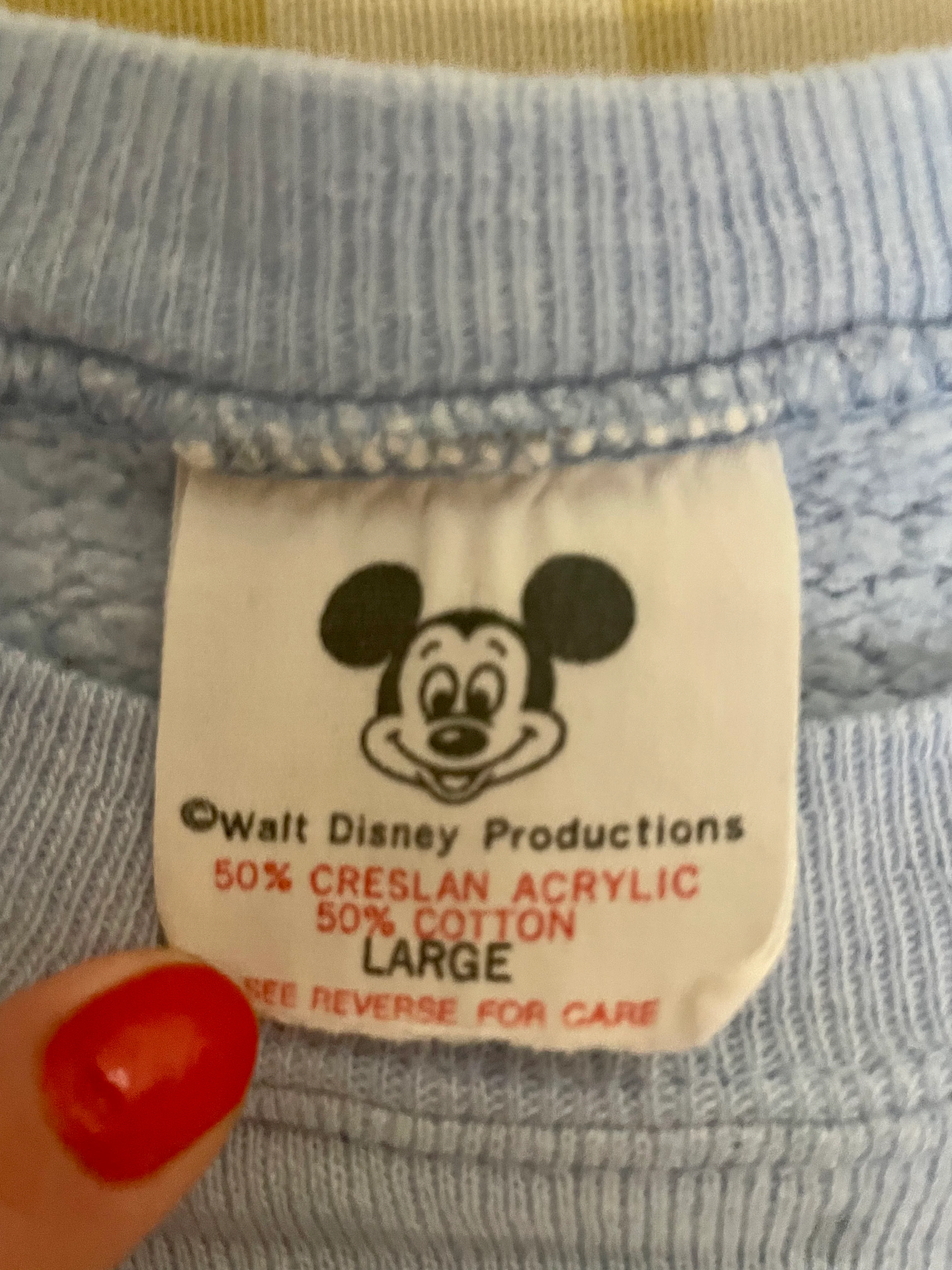 80s Baby Blue Mickey Mouse Sweatshirt By Disney - Image 6
