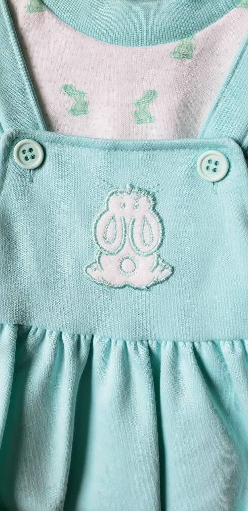 80s Baby Bunny Bodysuit Baby Romper and Tee Baby Bunny Clothes, Rabbit Romper, Baby Gift, Mint Green Baby Outfit, 6-9m by Oshkosh B'gosh - Image 6