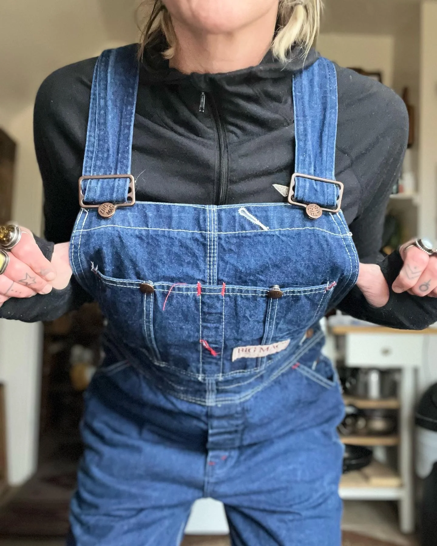 80s Barely Worn Overalls Size 34 by Big Mac - Image 9