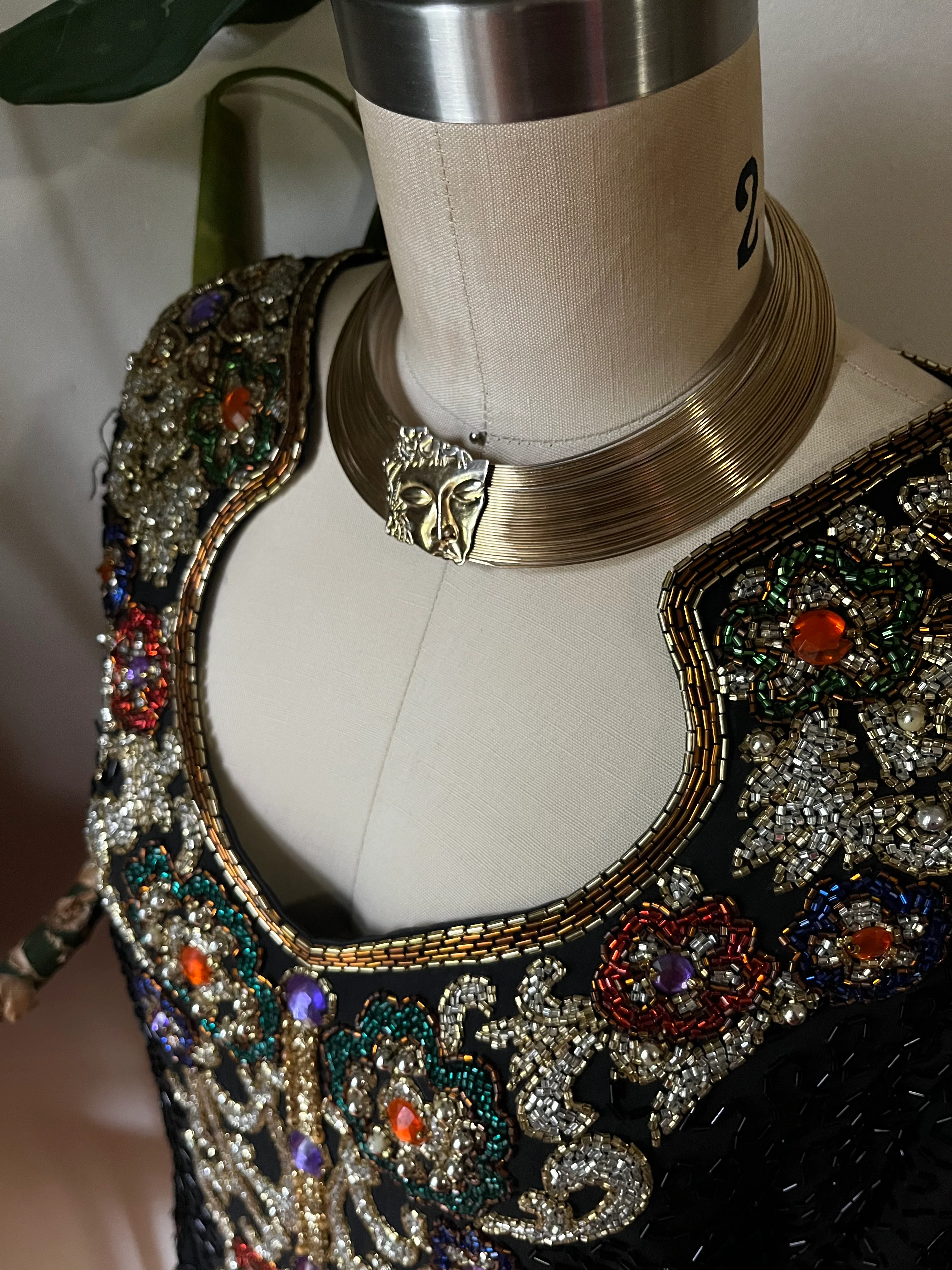 80s Beaded Embellished Sequins Top - Image 8