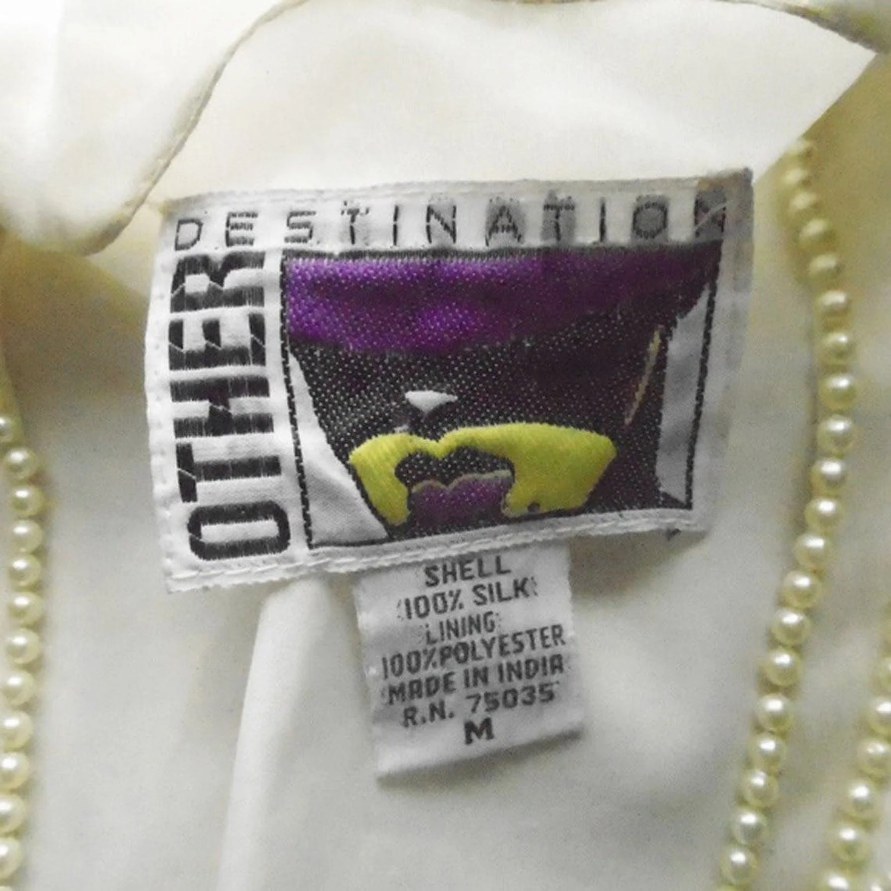 80s Pearl Beaded Vest Or Sleeveless Formal Top By Other Destination - Image 9