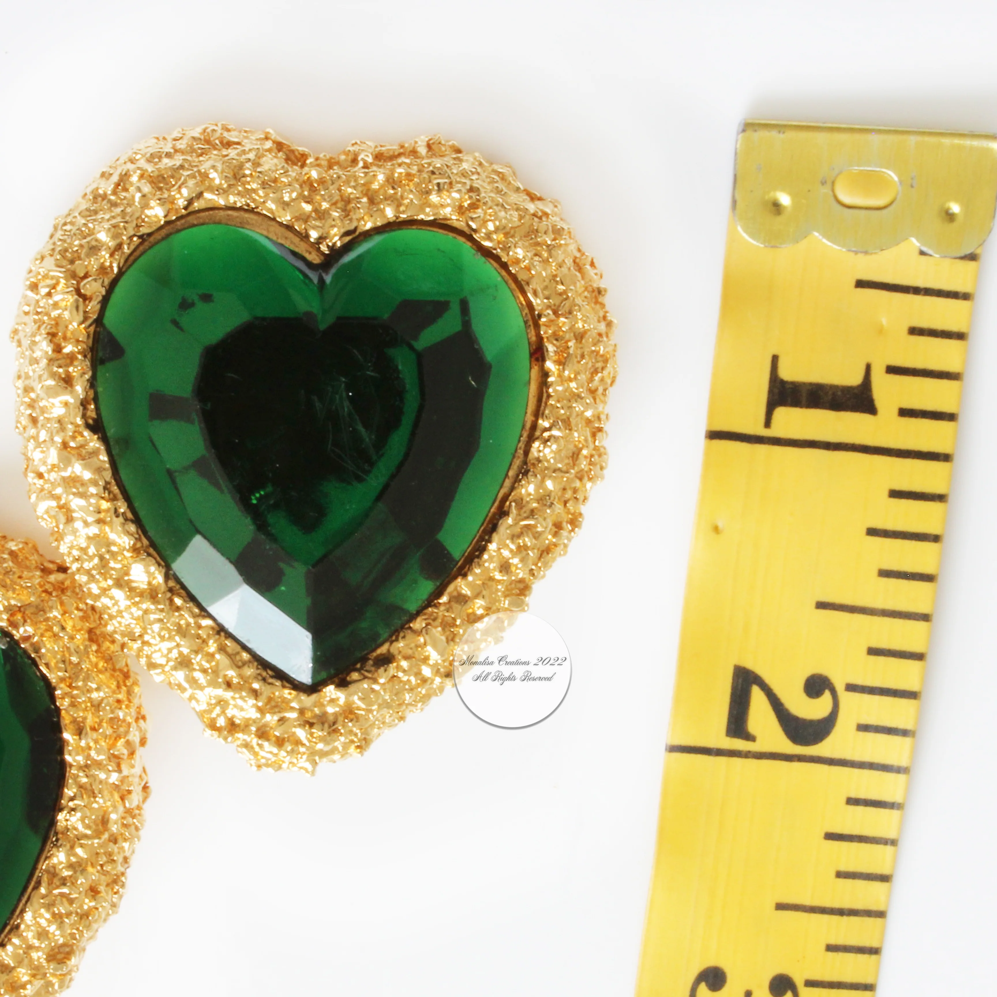 80s Big Heart Earrings Statement Oversized Clip Style By D'orlan - Image 5
