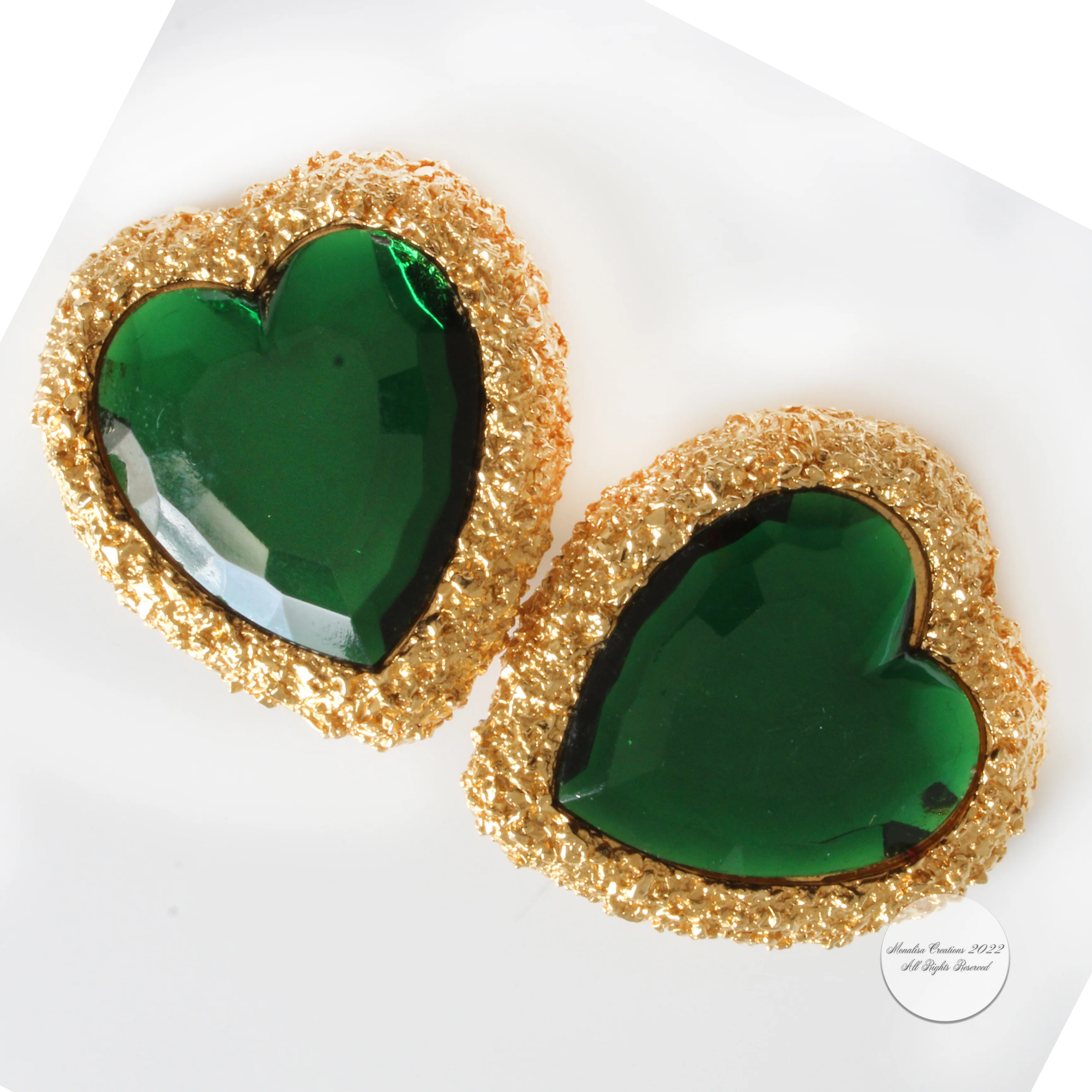 80s Big Heart Earrings Statement Oversized Clip Style By D'orlan - Image 7