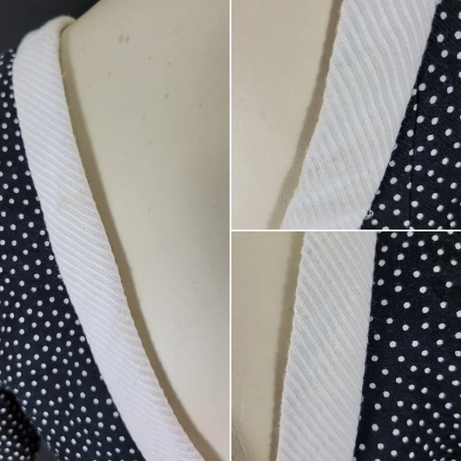 80s Black And White Polka Dot Puff Sleeve Dress By Morton Myles for The Warrens - Image 14