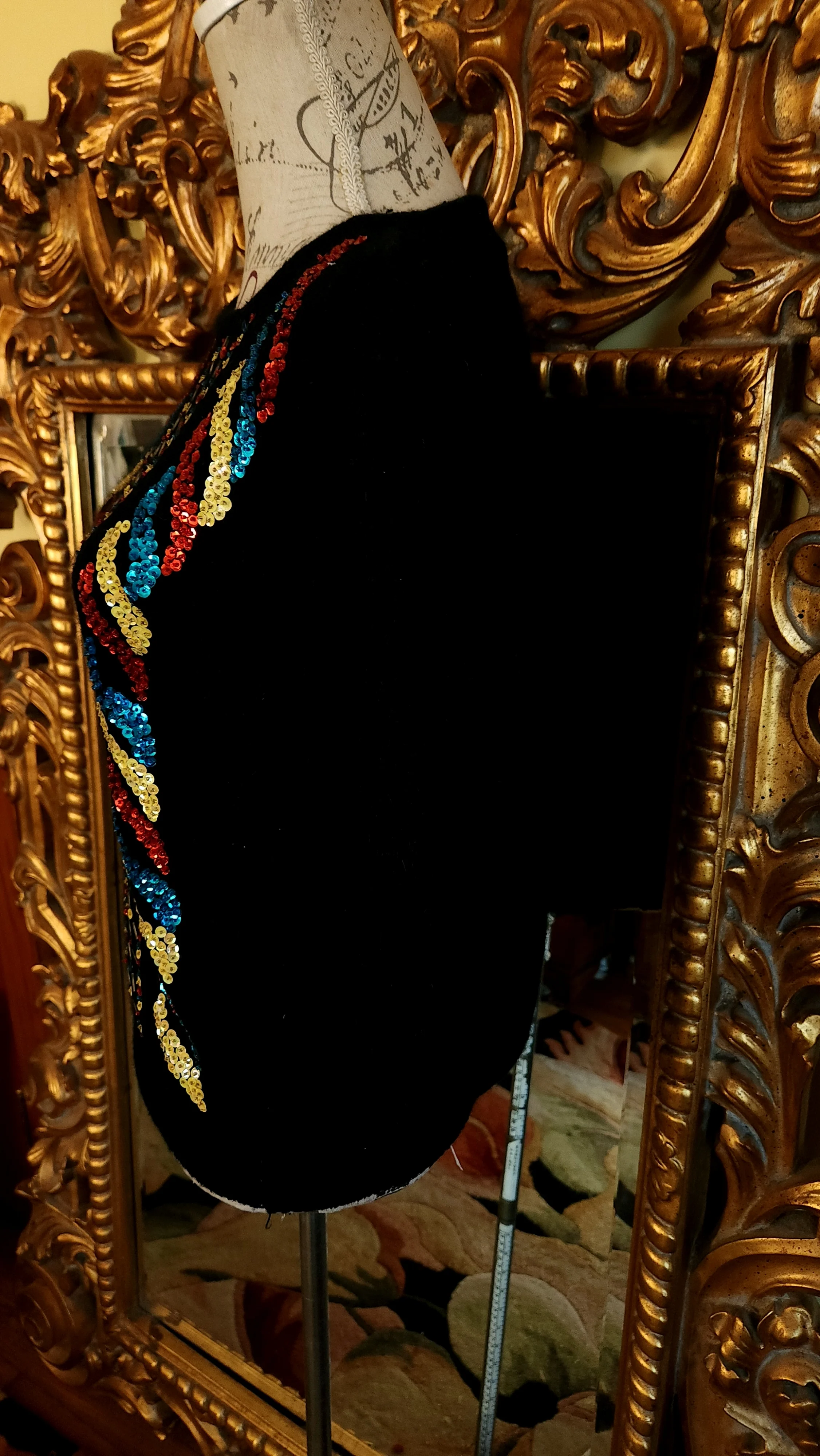 80s Black Angora Sequin Beaded Short Sleeve Sweater By Diana Marco - Image 5