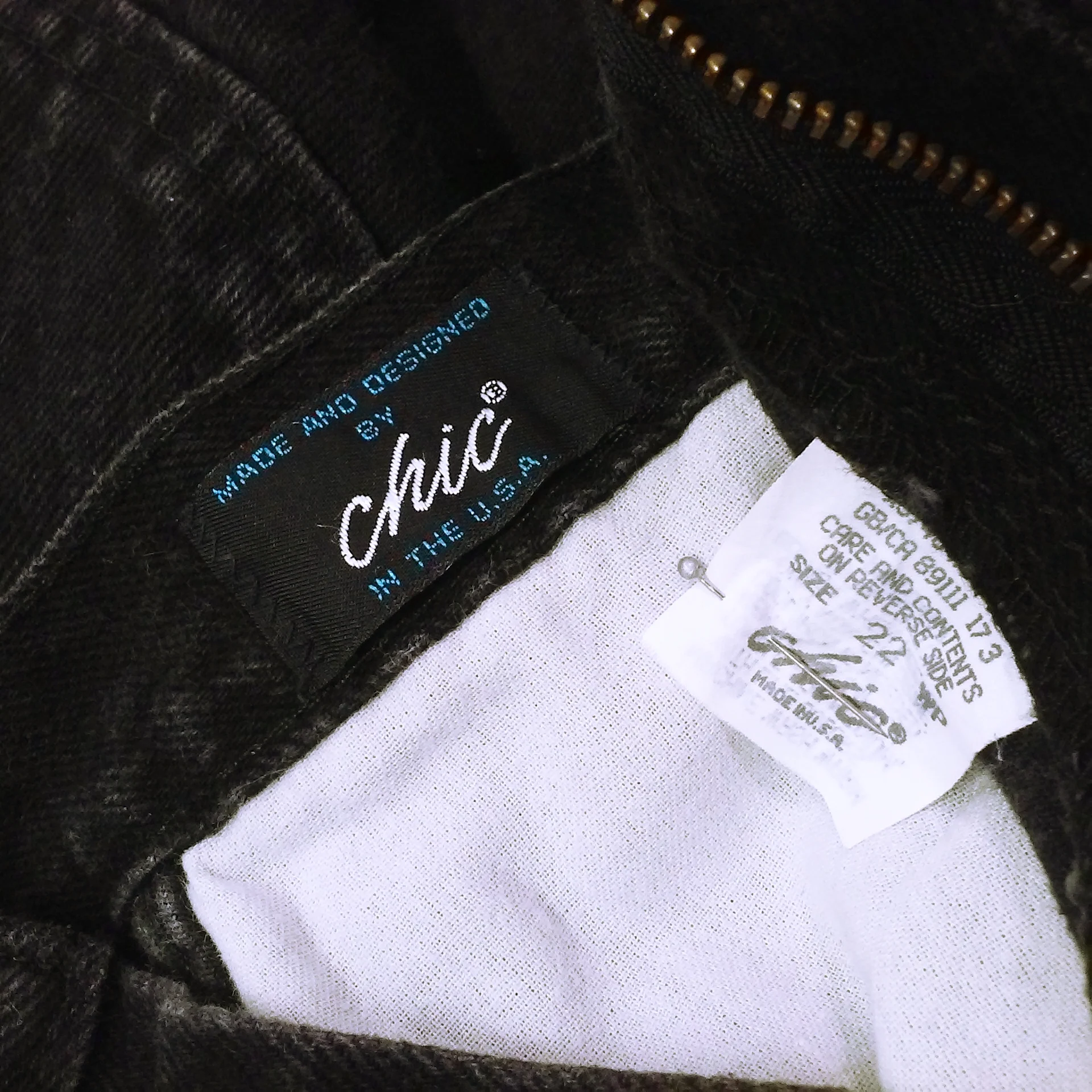 80s Black Denim Mom Jeans Plus-22 High Rise Taper Leg By Chic Jeans Made In Usa - Image 10
