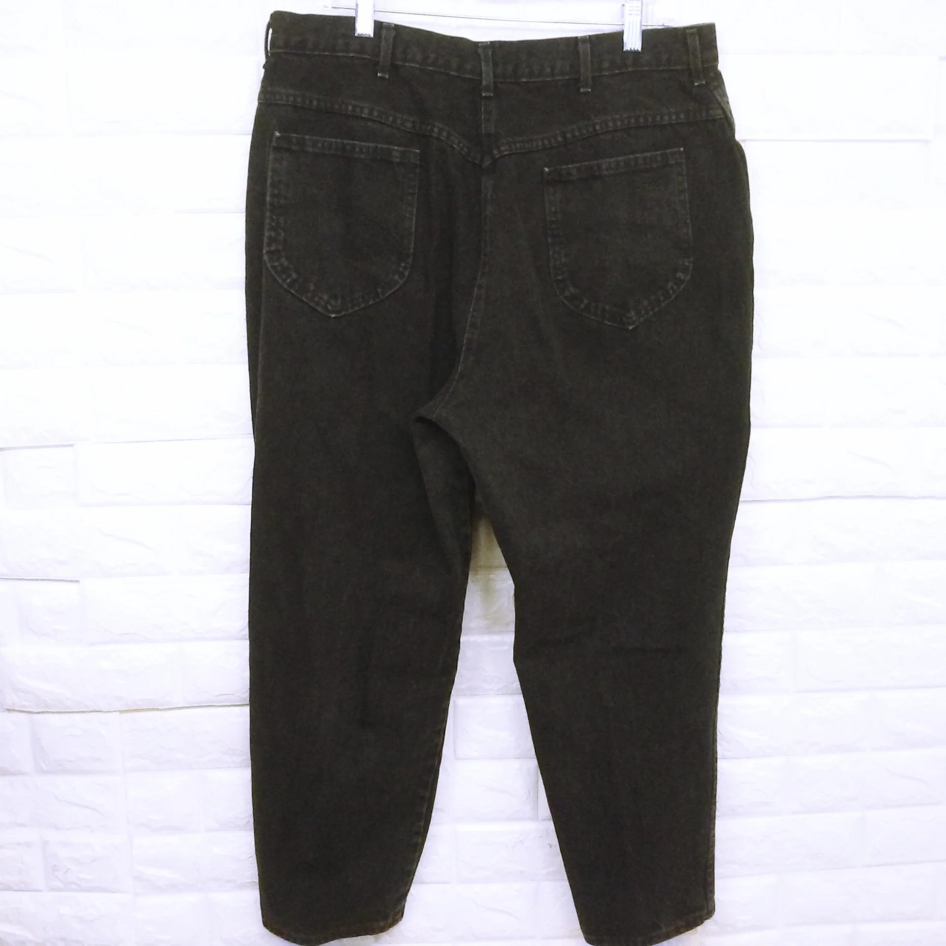 80s Black Denim Mom Jeans Plus-22 High Rise Taper Leg By Chic Jeans Made In Usa - Image 11