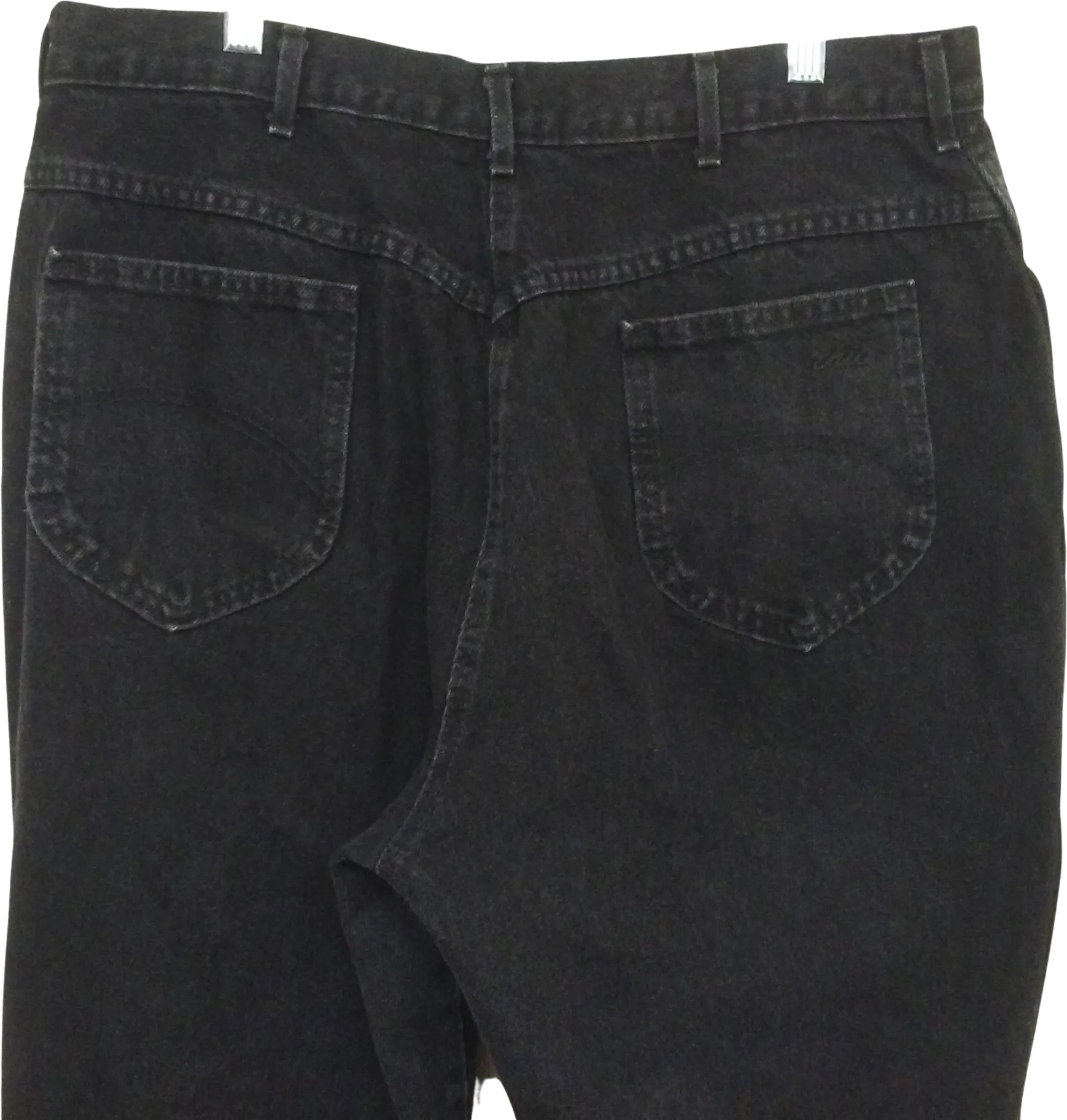 80s Black Denim Mom Jeans Plus-22 High Rise Taper Leg By Chic Jeans Made In Usa - Image 2