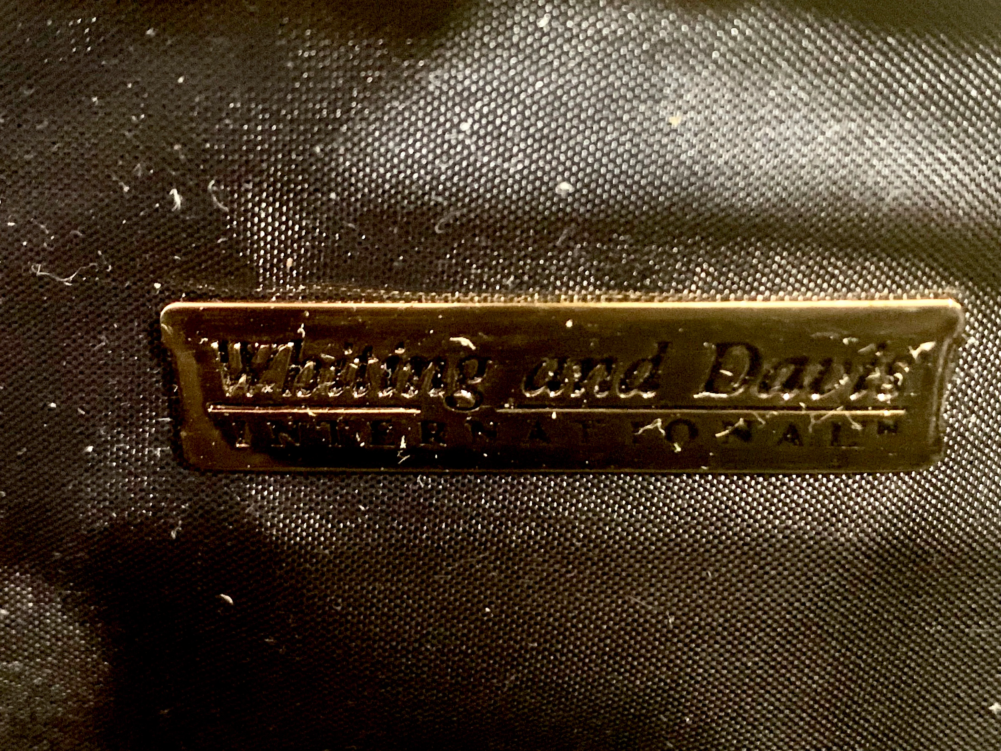 80s Black Lace Clamshell Evening / Shoulder Bag By Whiting & Davis - Image 9