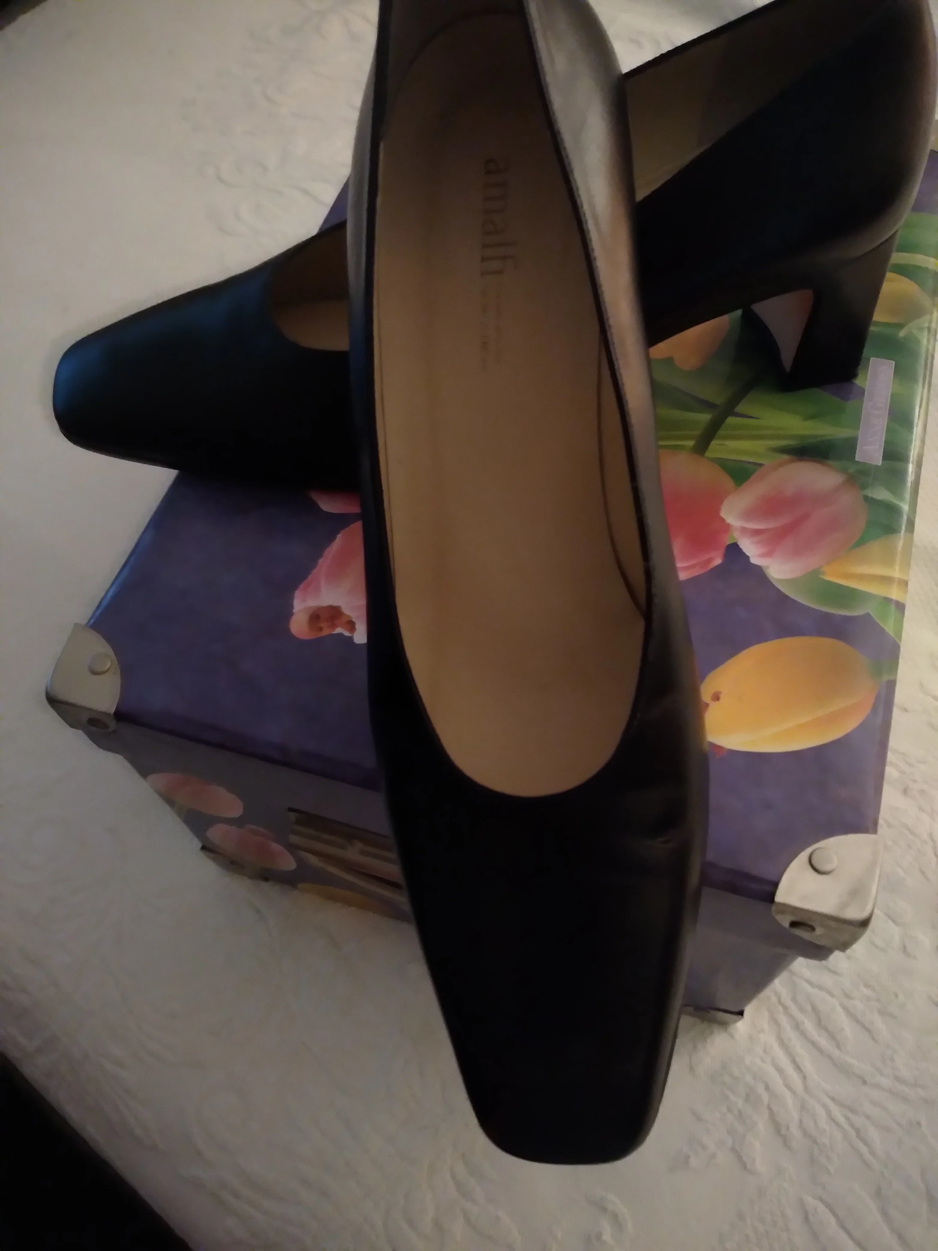 80s Black Leather Pumps By Alfani - Image 4