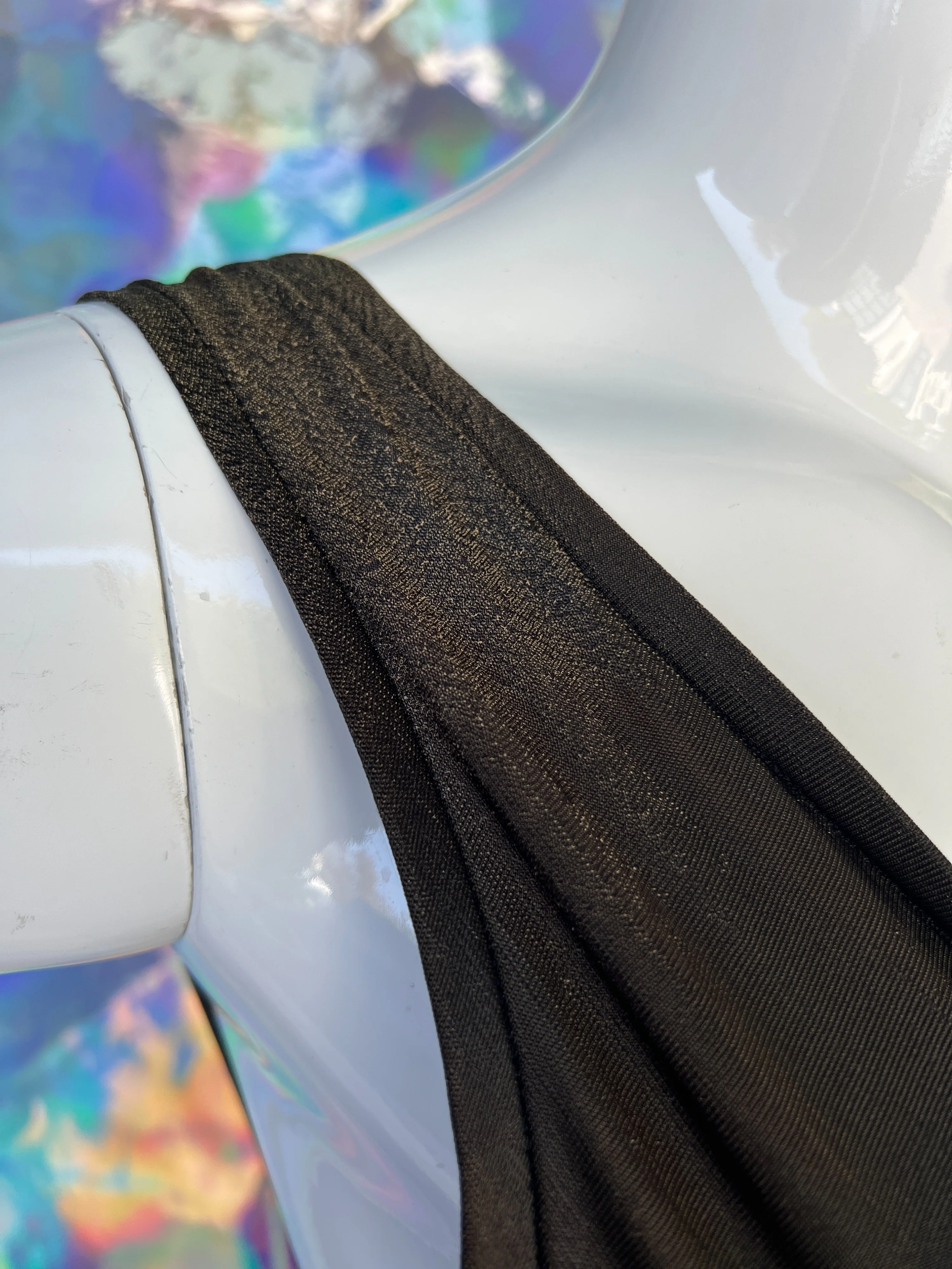 80s Black Maxi Twist Center Slip Dress  by Olga - Image 14