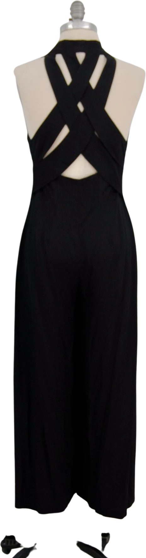 80s Black Rayon Jumpsuit By Knapp Studio - Image 2