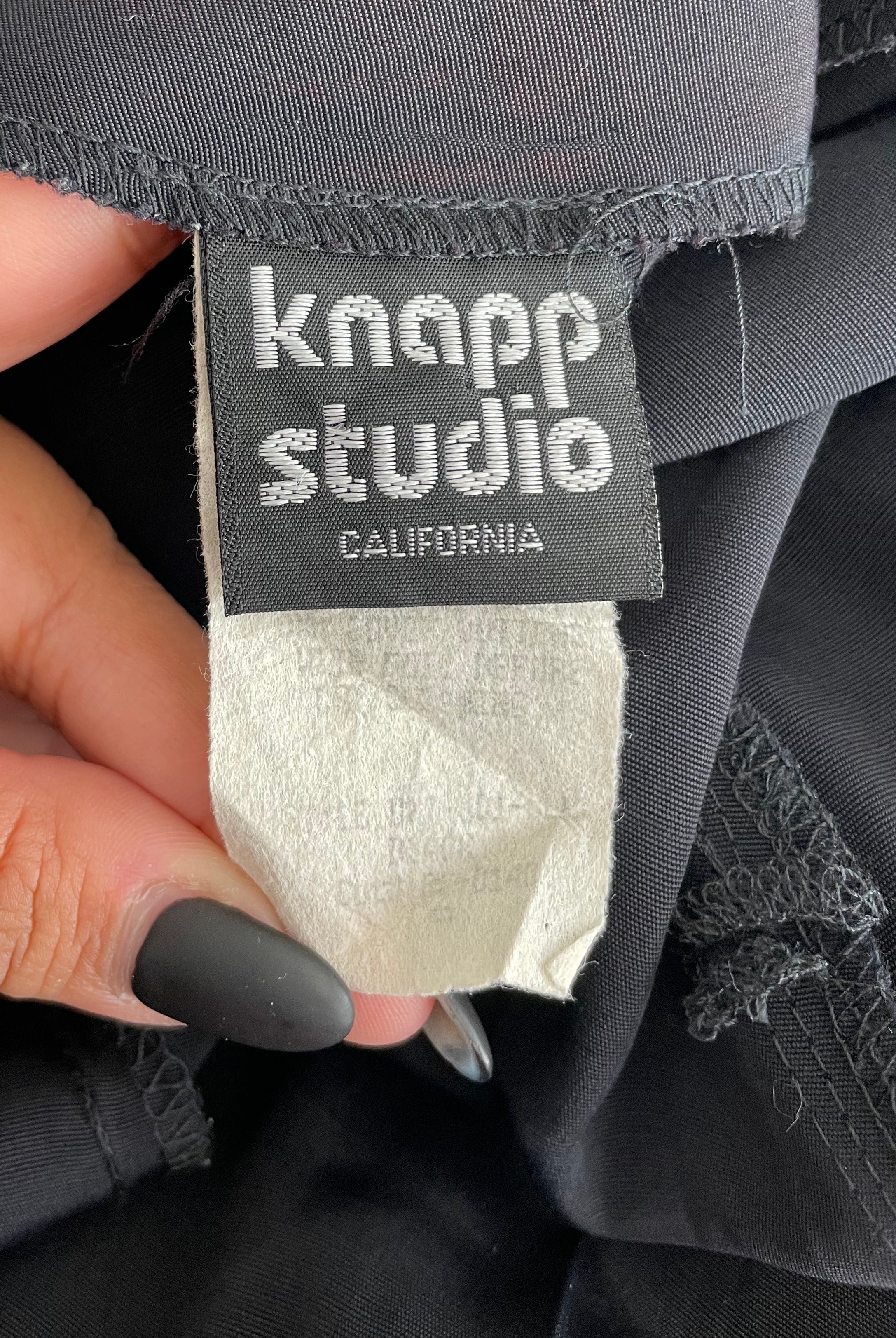 80s Black Rayon Jumpsuit By Knapp Studio - Image 6