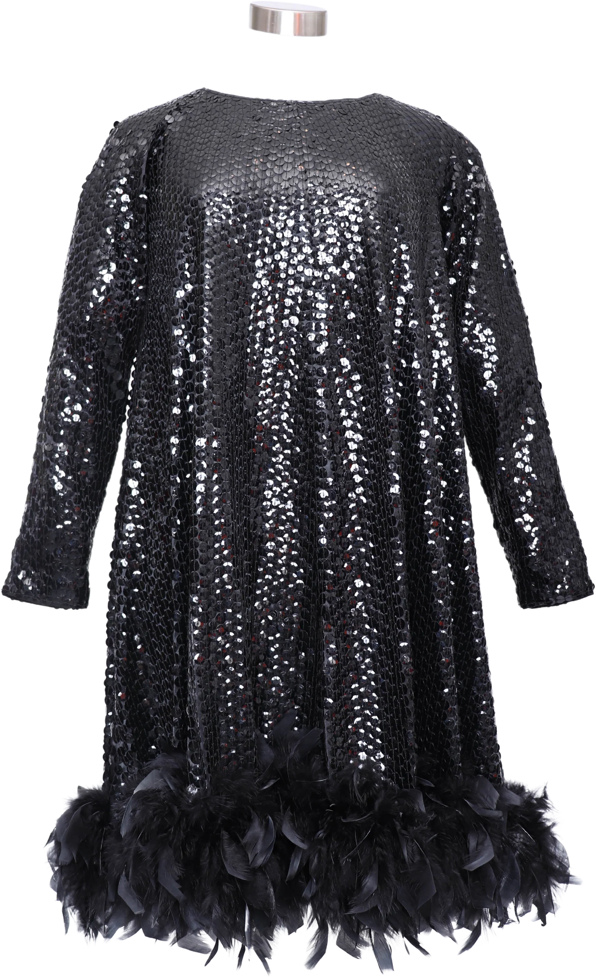 80s Black Sequin Dress L/xl by  I Magnin - Image 3