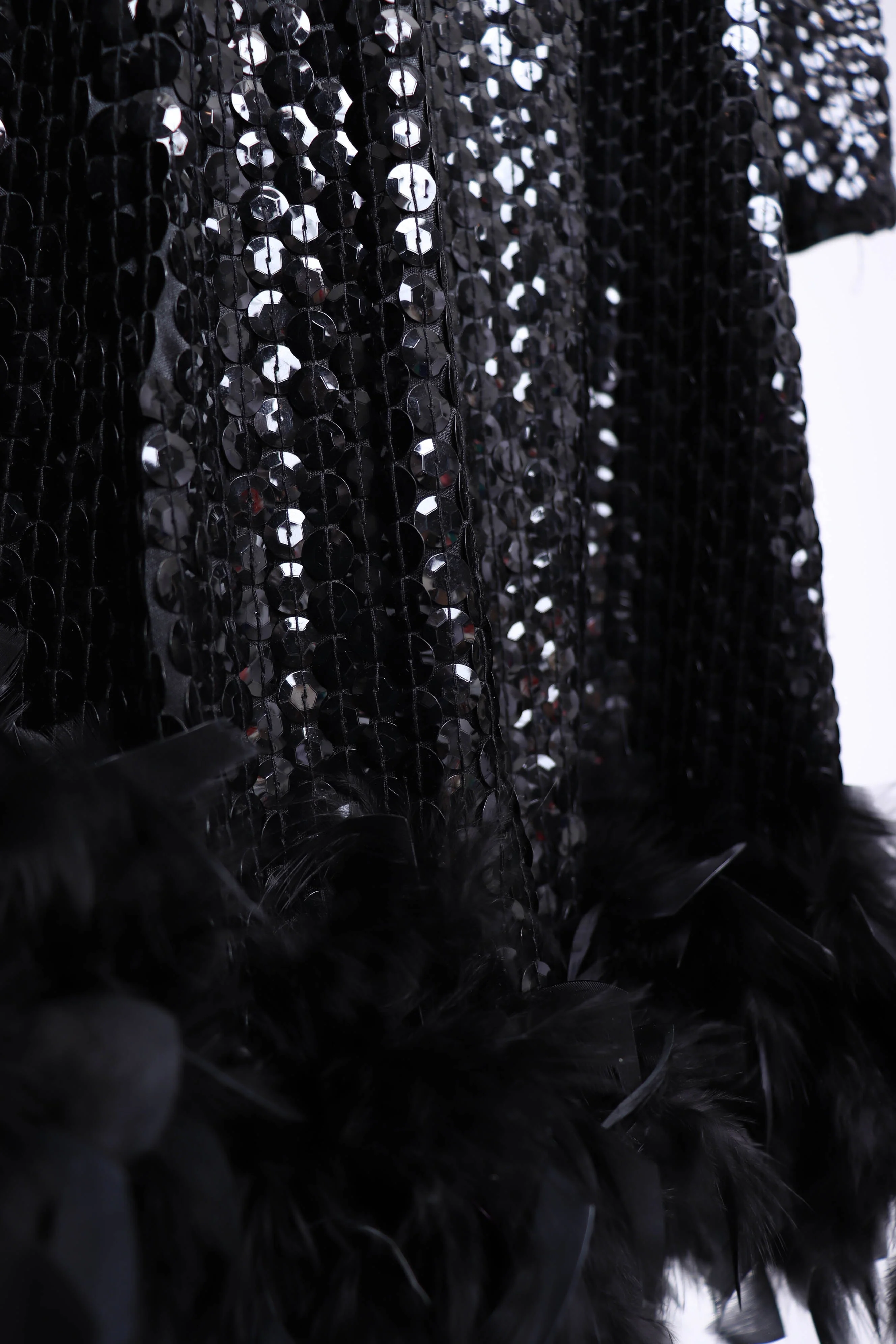 80s Black Sequin Dress L/xl by  I Magnin - Image 8