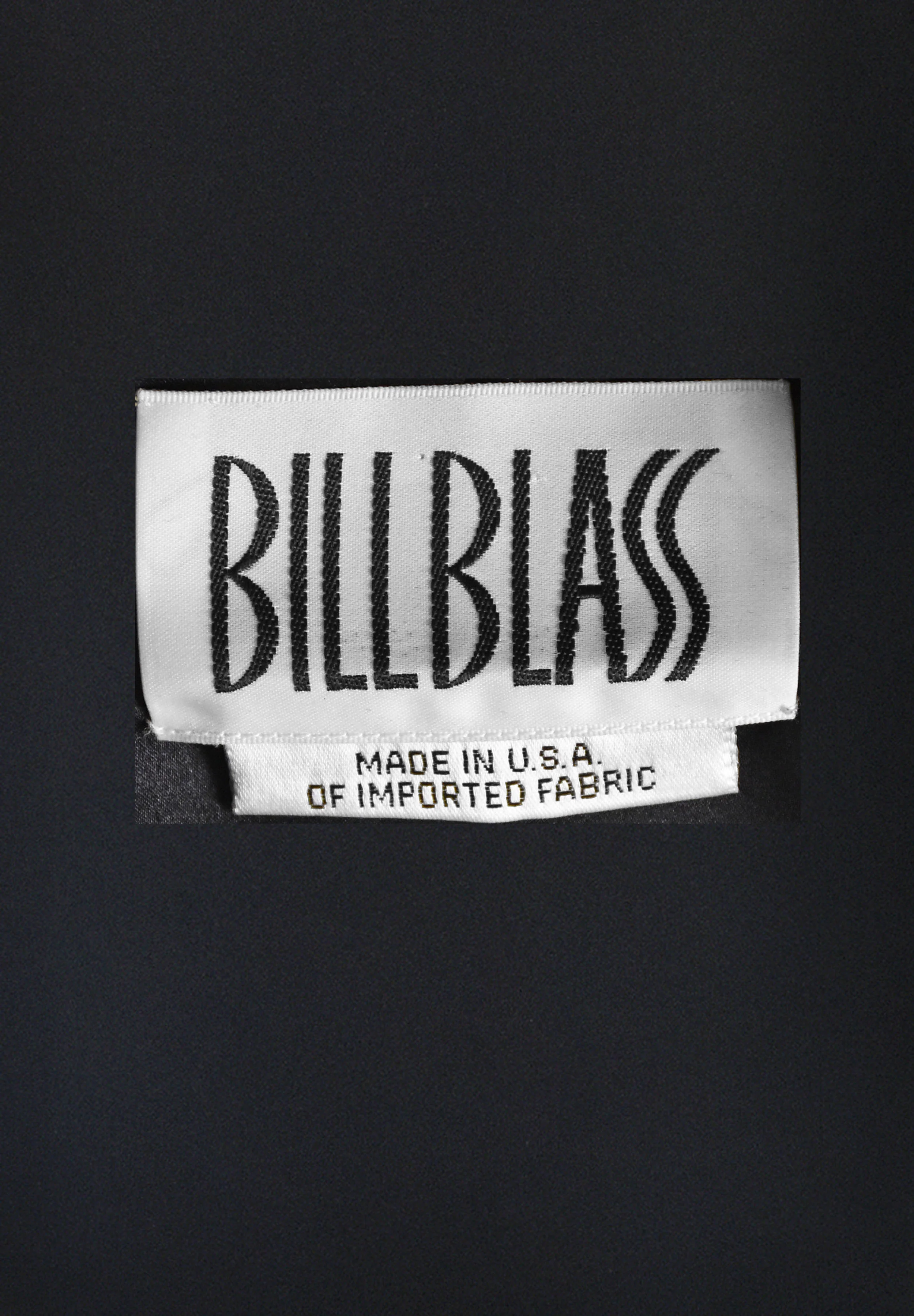80s Black Silk Cocktail Dress With Lace Midriff By Bill Blass - Image 5