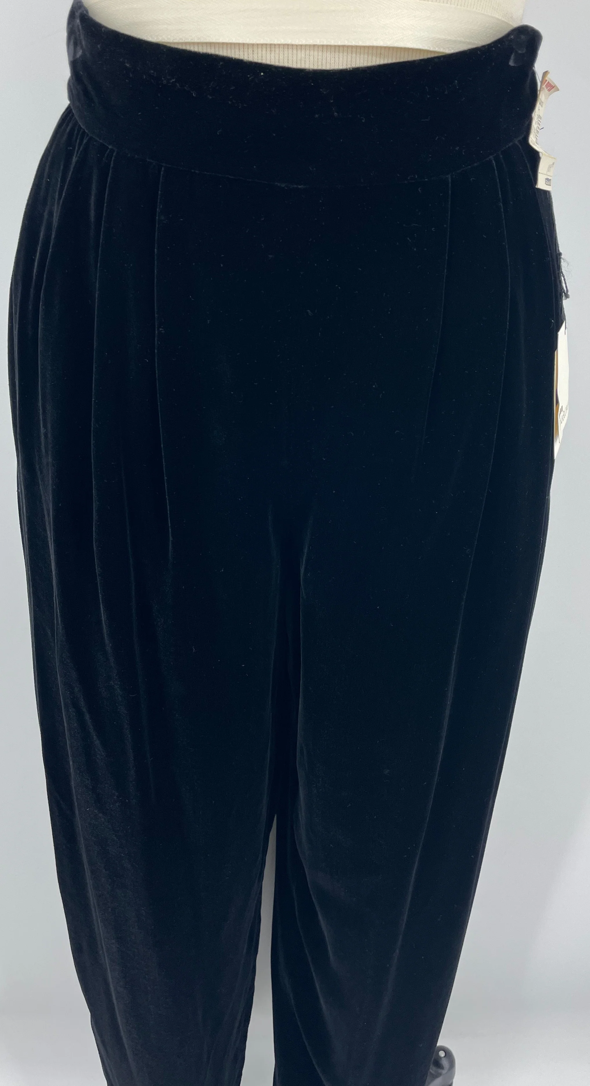 80s Black Silk Pants By Dana Buchman - Image 4