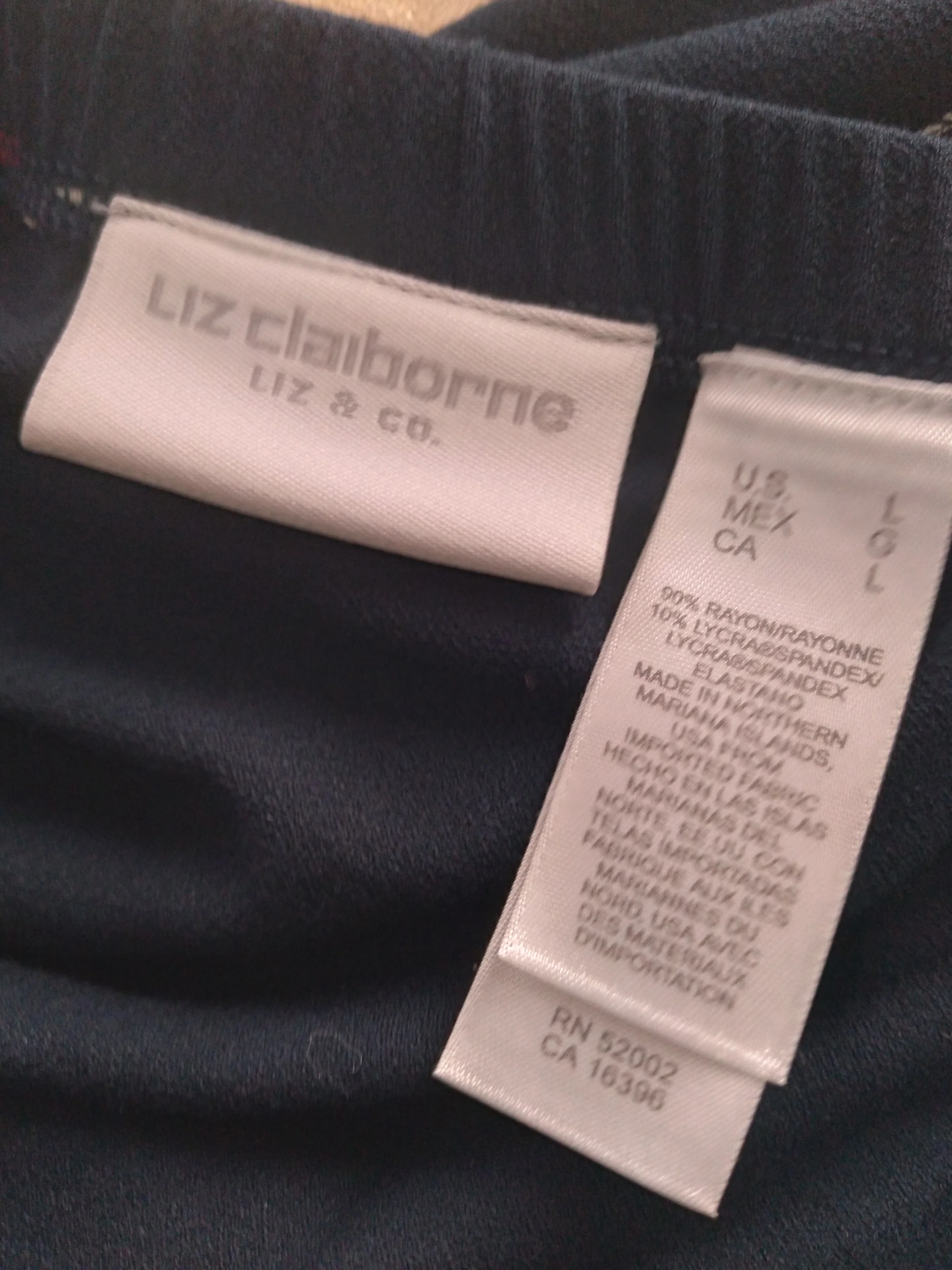 80s Black Skirt With Floral Print By Liz Claiborne - Image 5