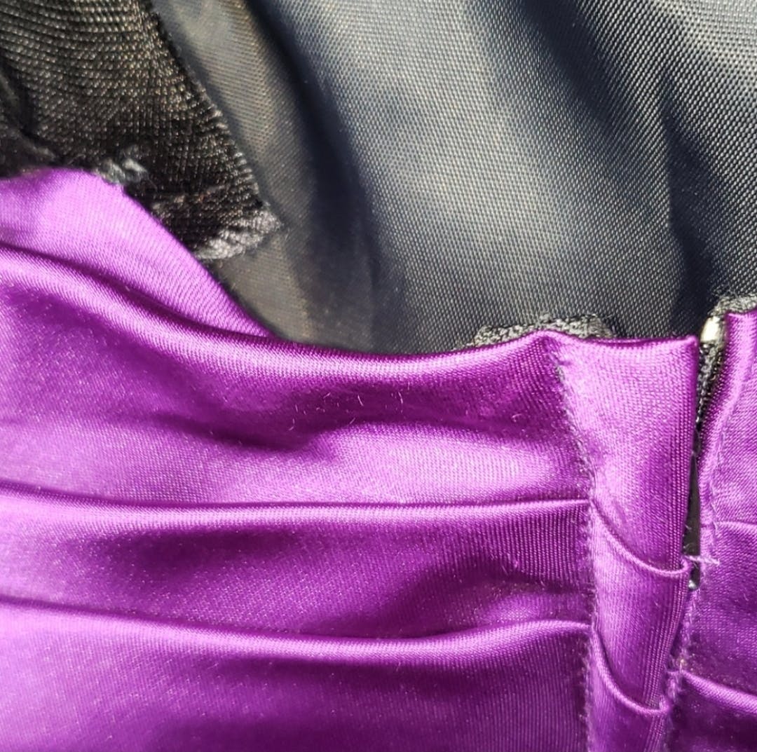 80's Black Velour Purple Sash Gunne Sax Dress by Jessica Mcclintock - Image 14