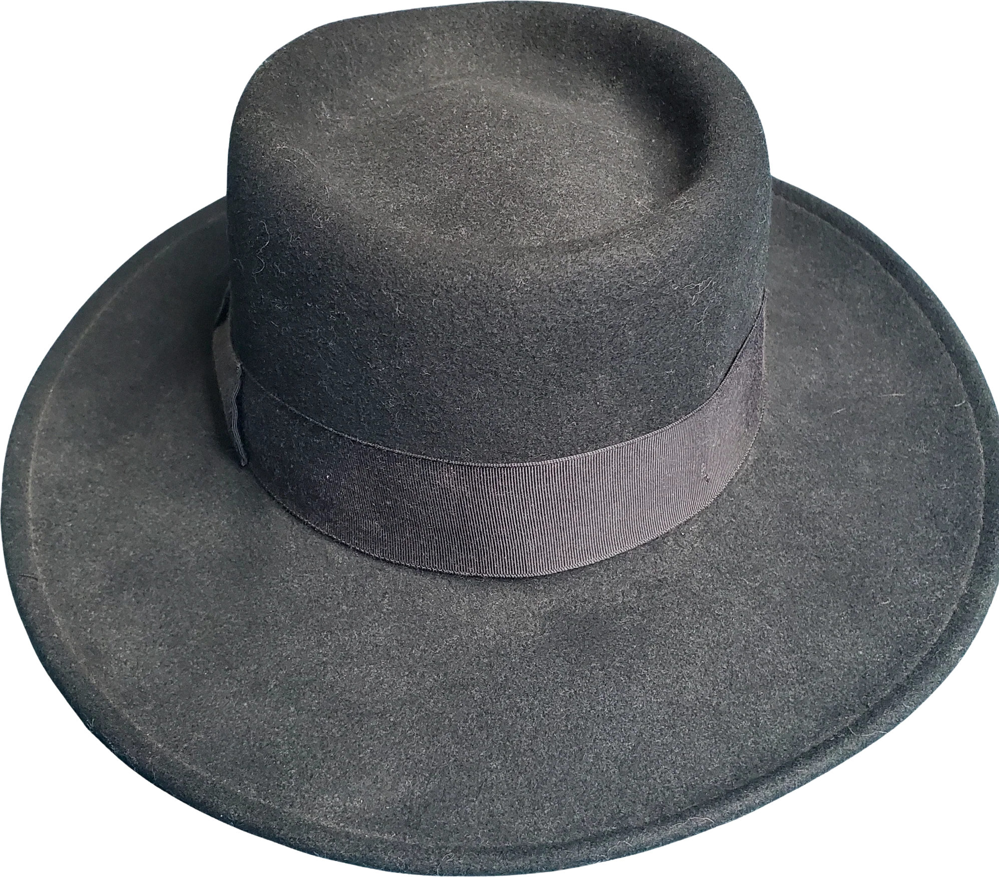 80s Black Wool Western Gambler Flat Top Bolero Hat By Dorfman Pacific - Image 2