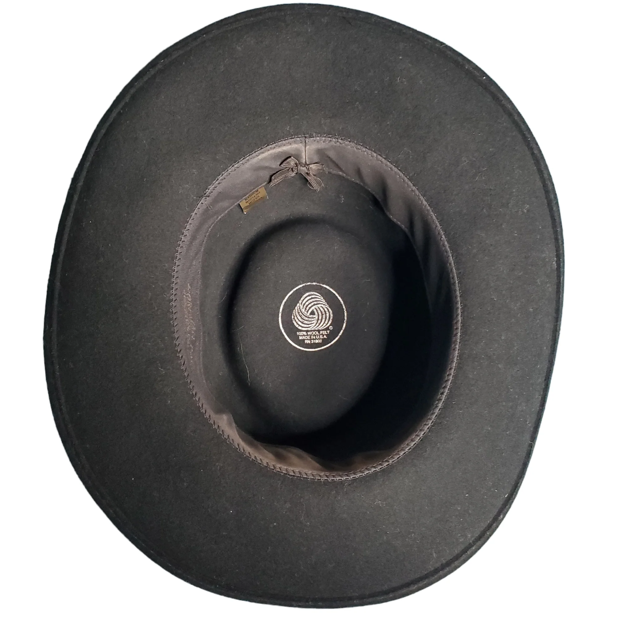 80s Black Wool Western Gambler Flat Top Bolero Hat By Dorfman Pacific - Image 5