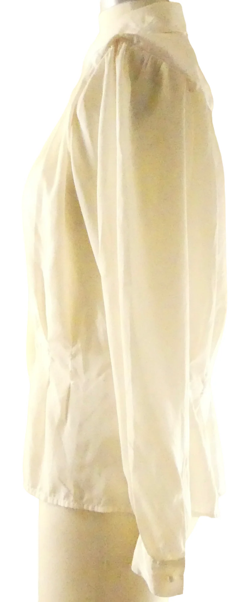 80s Blouse Decorative Darts At Waist Pearl Buttons By Laura and Jayne - Image 4