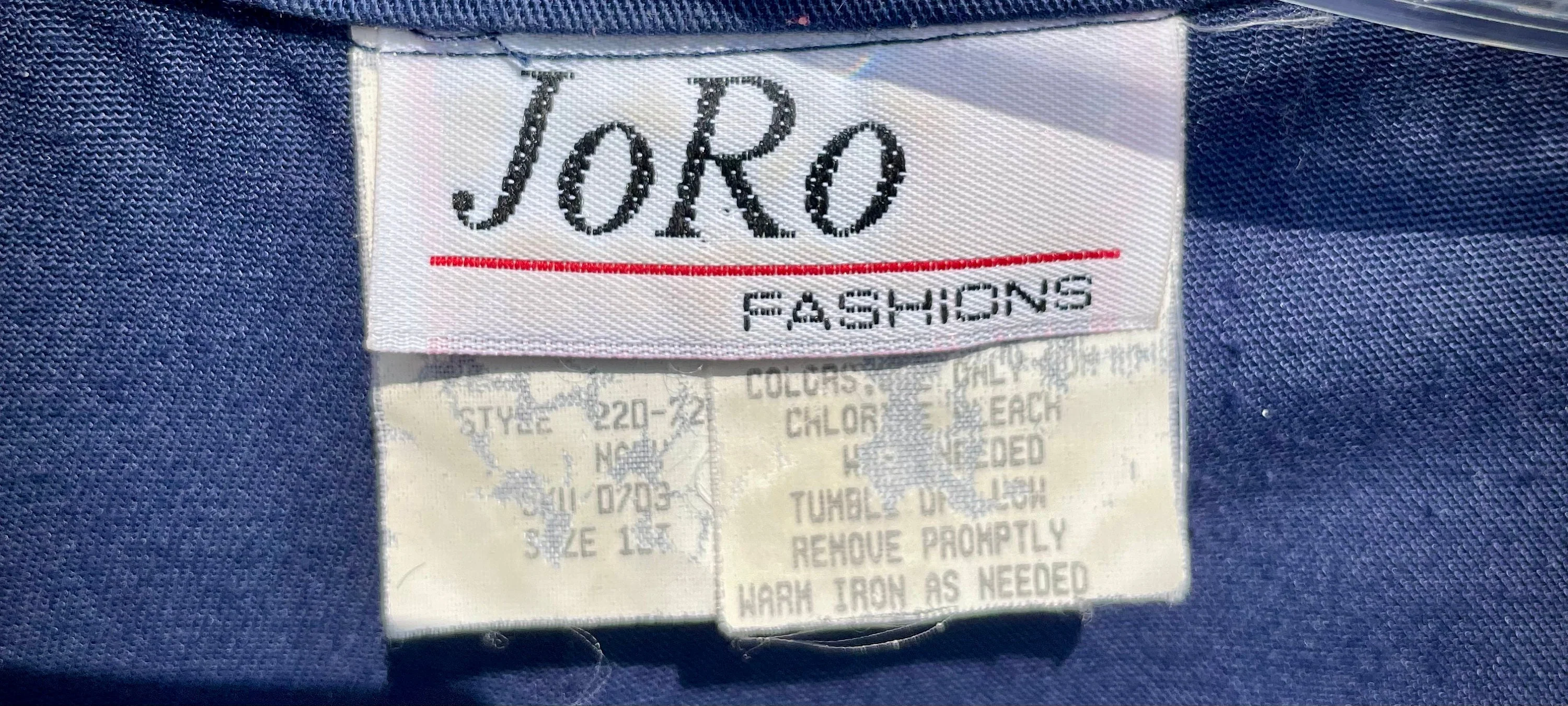 80s Blue Asymmetrical Button Dress with Matching Belt by Joro Fashions - Image 5