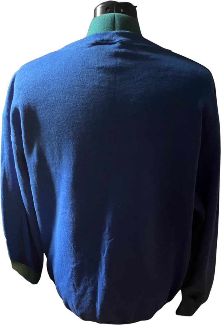 80s Blue/neon Multicolor Graphic Oversized Sweatshirt By Ski Washington - Image 2