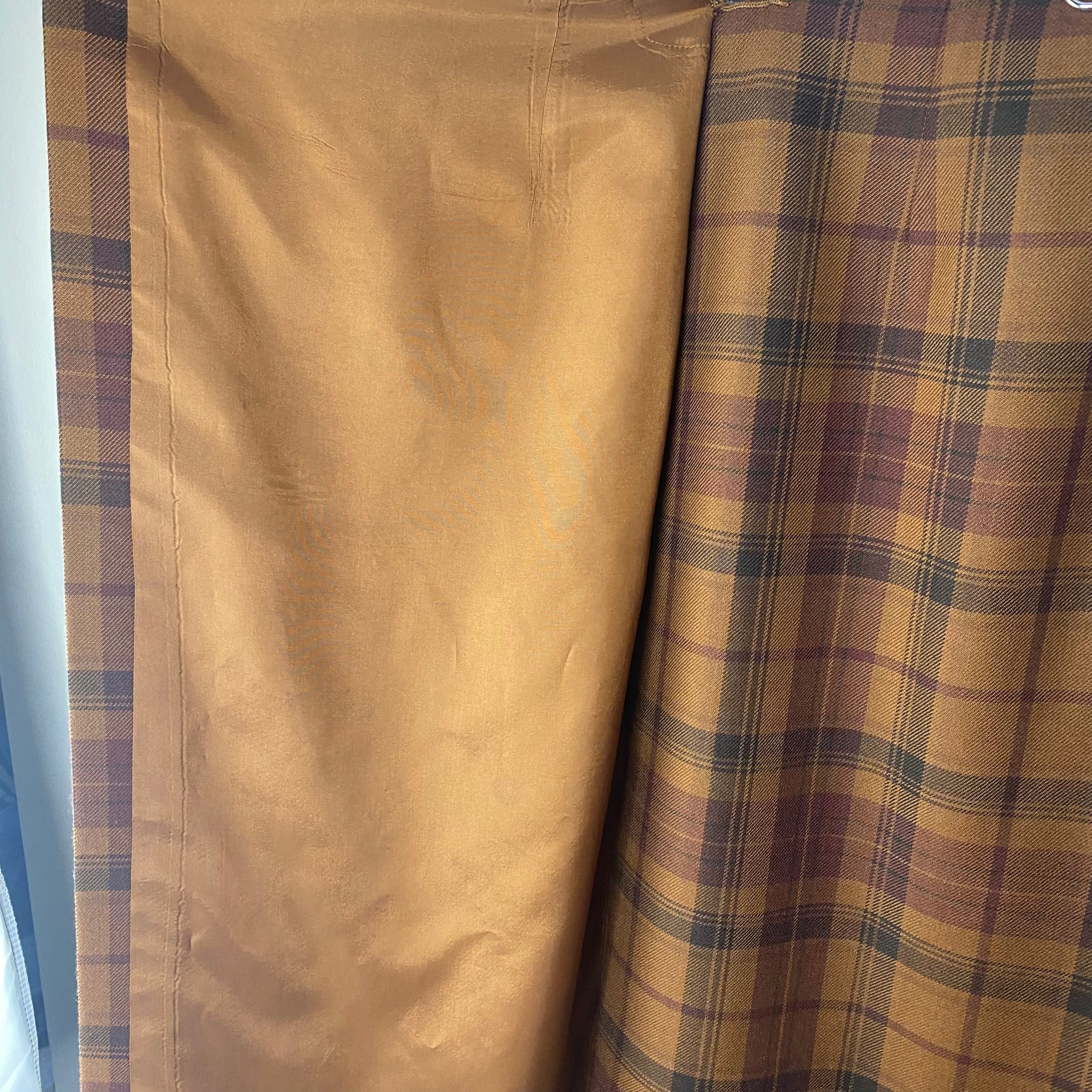 80s Brown Plaid Wrap Skirt By Banana Republic - Image 7