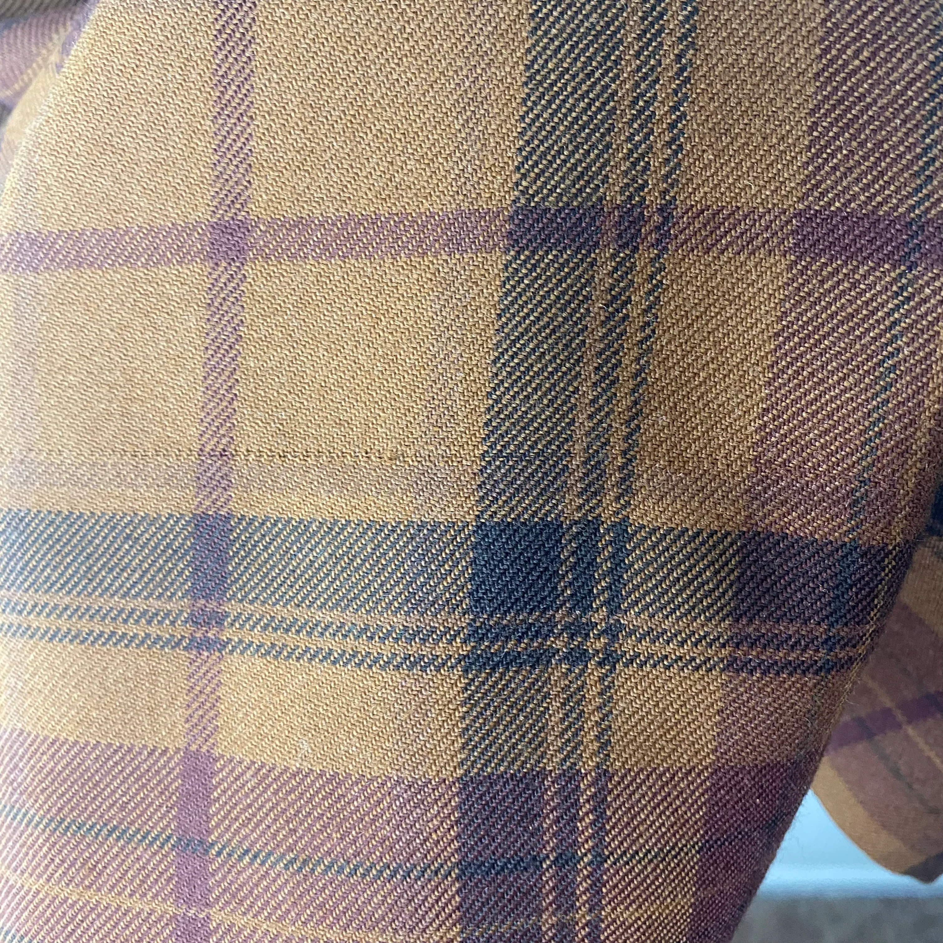 80s Brown Plaid Wrap Skirt By Banana Republic - Image 8