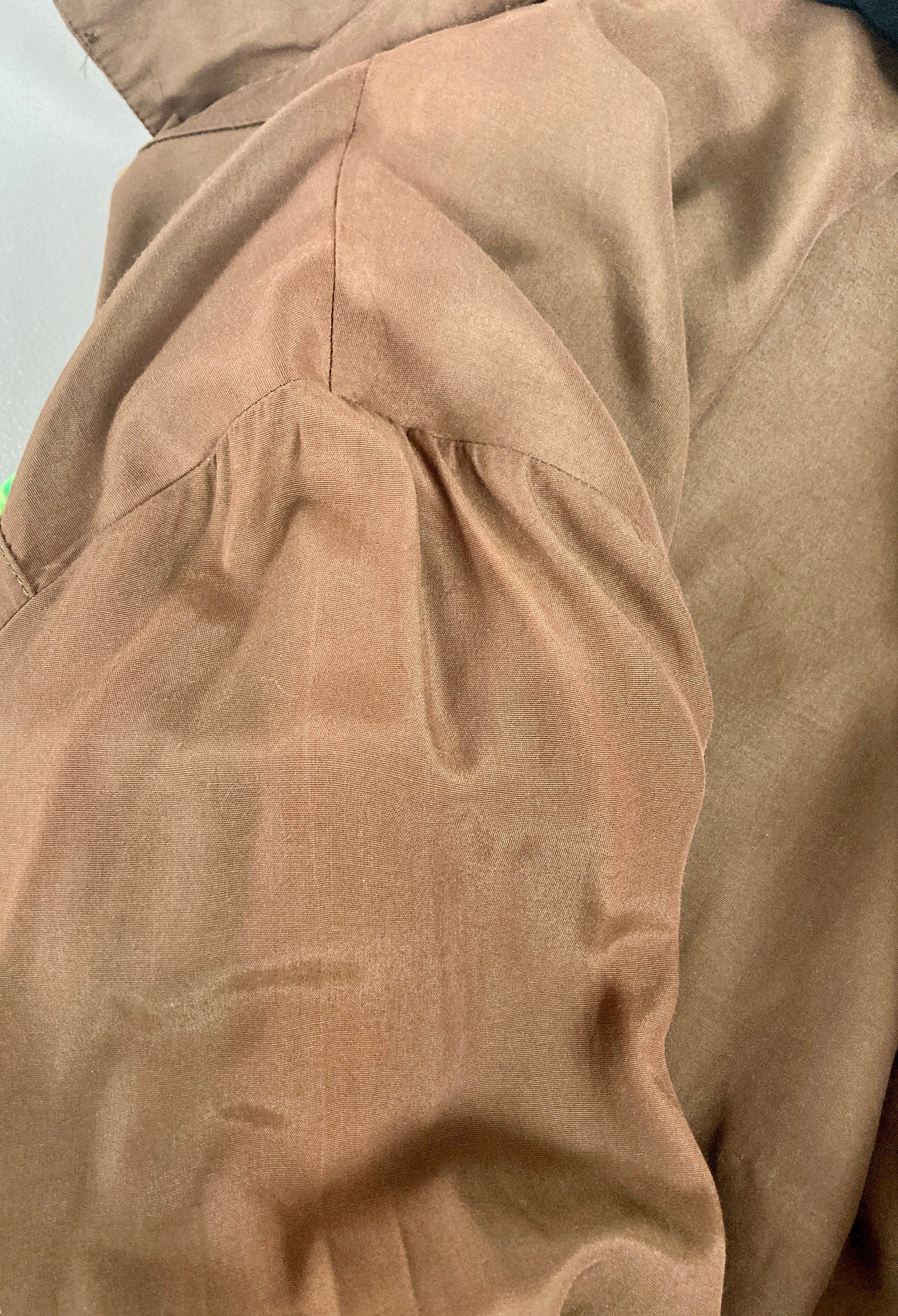 80s Brown Pleated Harem Trouser Gold Coin Two Piece Set Cropped Bolero Pantsuit Grecian Goddess Jumpsuit Genie Party Dress Vintage Jumpsuit by Alyn Paige - Image 8
