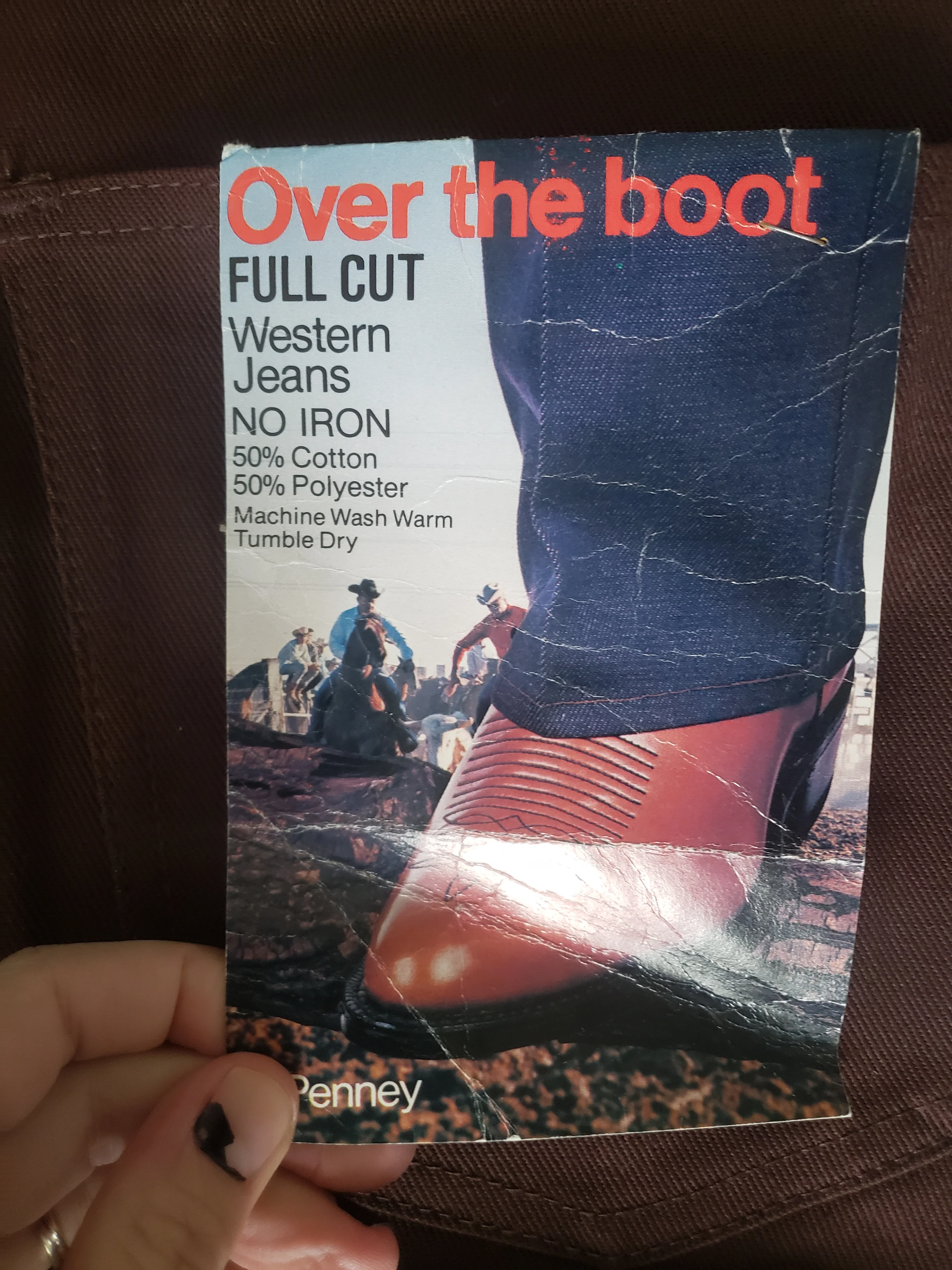 80s Brown Western Jeans By JCPenney - Image 3