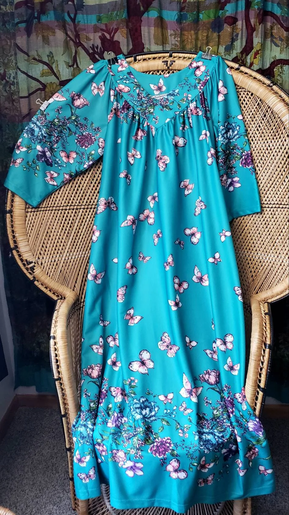 80s Butterflies And Flowers Loungewear With Pockets By Anthony Richards - Image 2