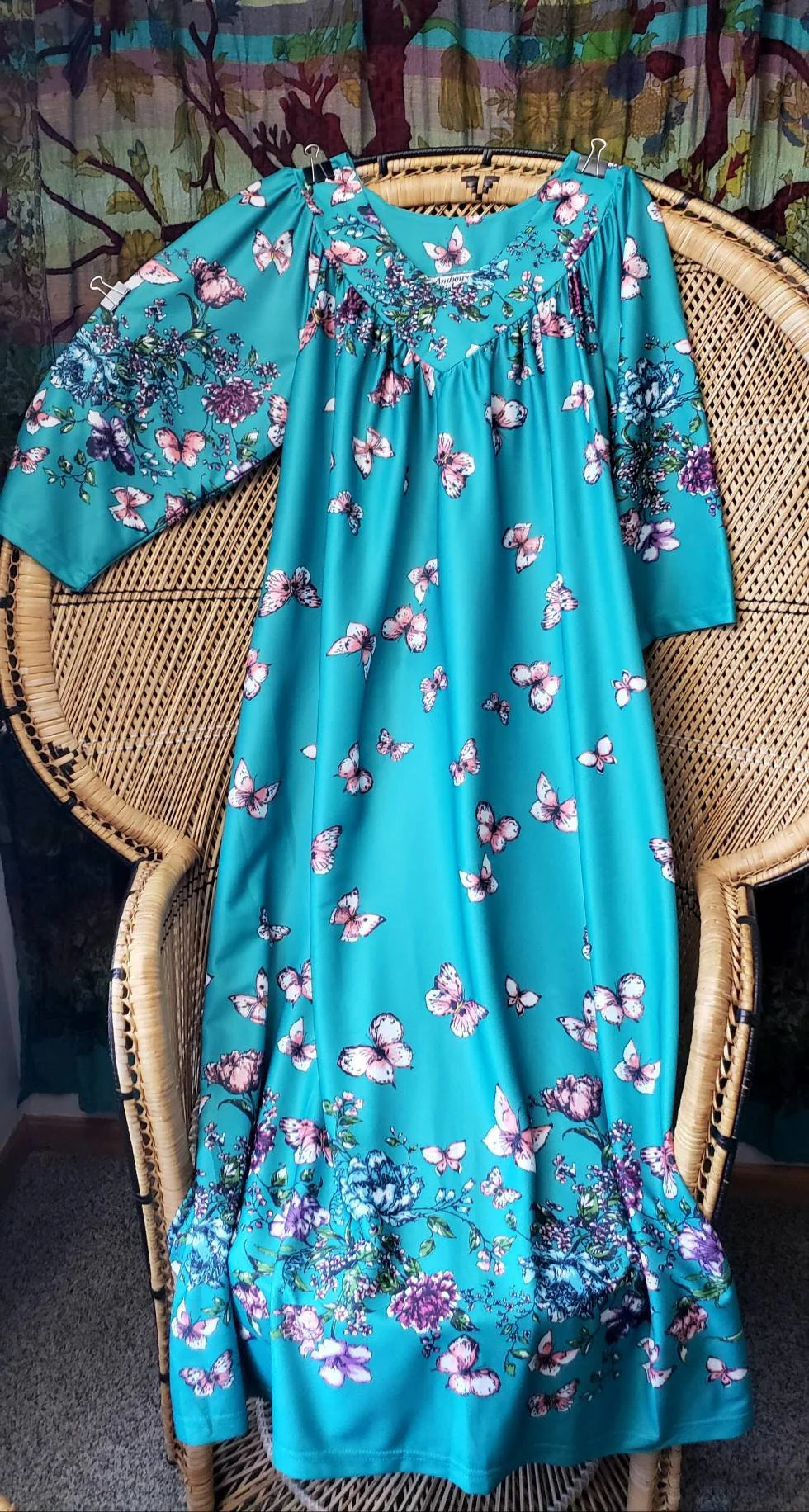 80s Butterflies And Flowers Loungewear With Pockets By Anthony Richards - Image 3
