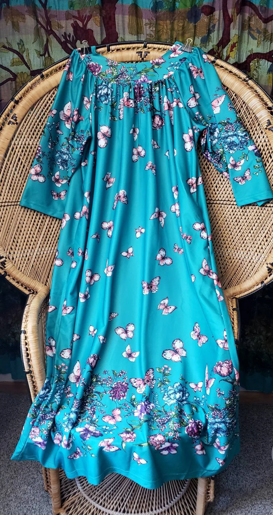 80s Butterflies And Flowers Loungewear With Pockets By Anthony Richards - Image 9