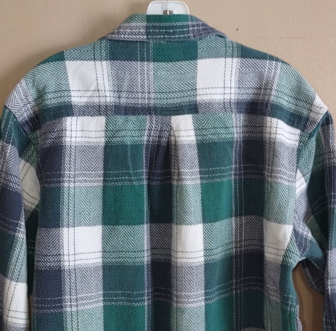 80's Plaid Denim Button Up Shirt by The Denim Authority County Seat - Image 4
