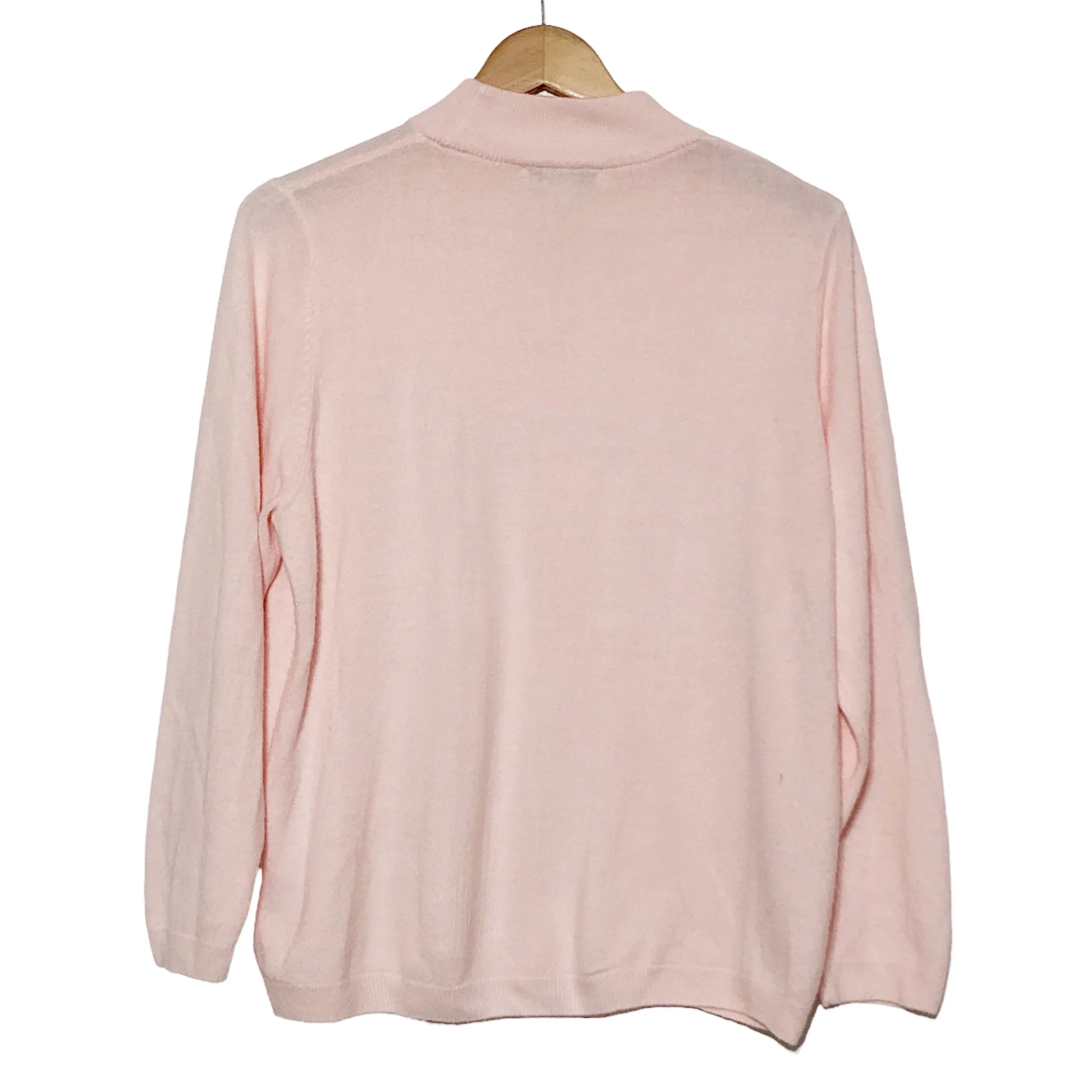80s Cable Knit Soft Mockneck Sweater By Allison Daley Petite - Image 9