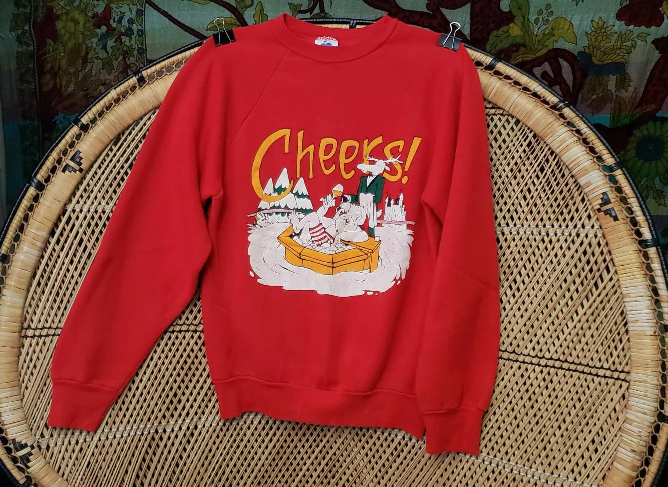 80s Cheers Santa Ugly Christmas Sweatshirt by Miller - Image 2