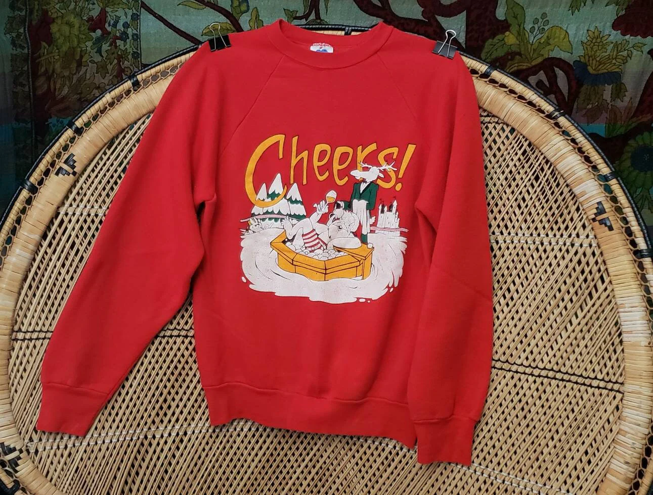 80s Cheers Santa Ugly Christmas Sweatshirt by Miller - Image 3